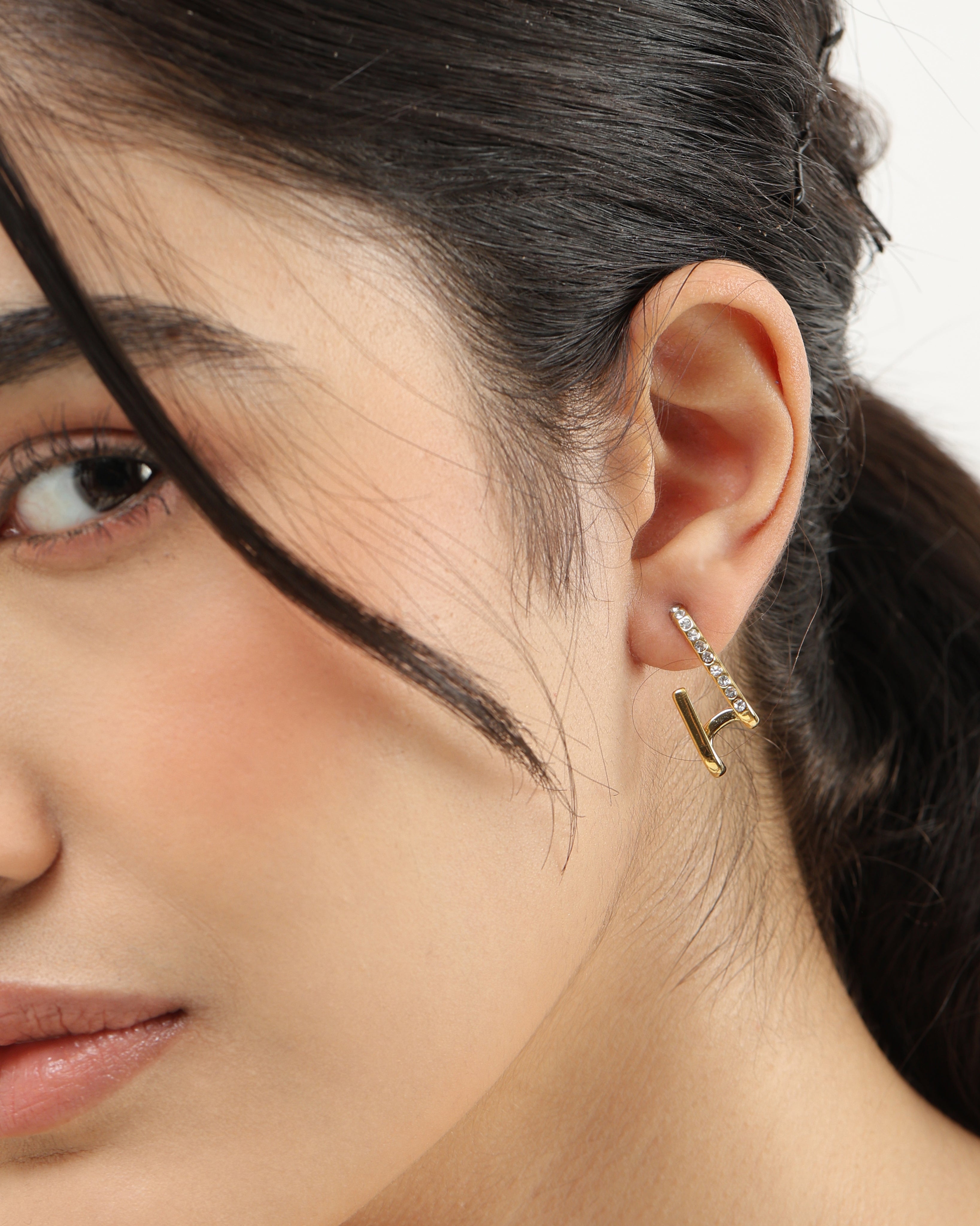 Bella Curve 18K Gold Plated Earrings