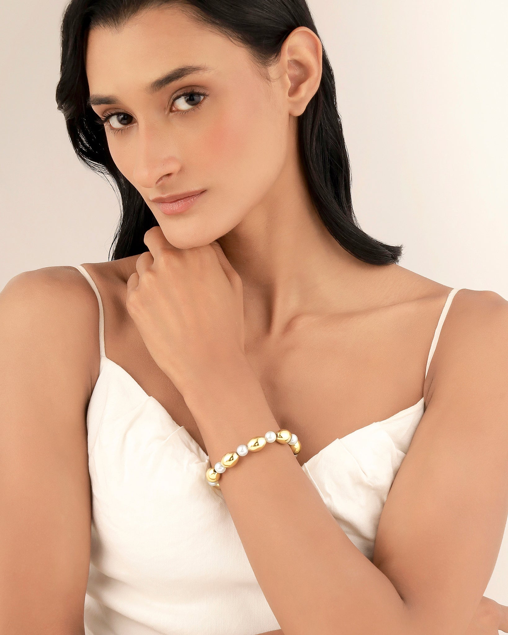 Dewdrop 22K Gold Plated Bracelet