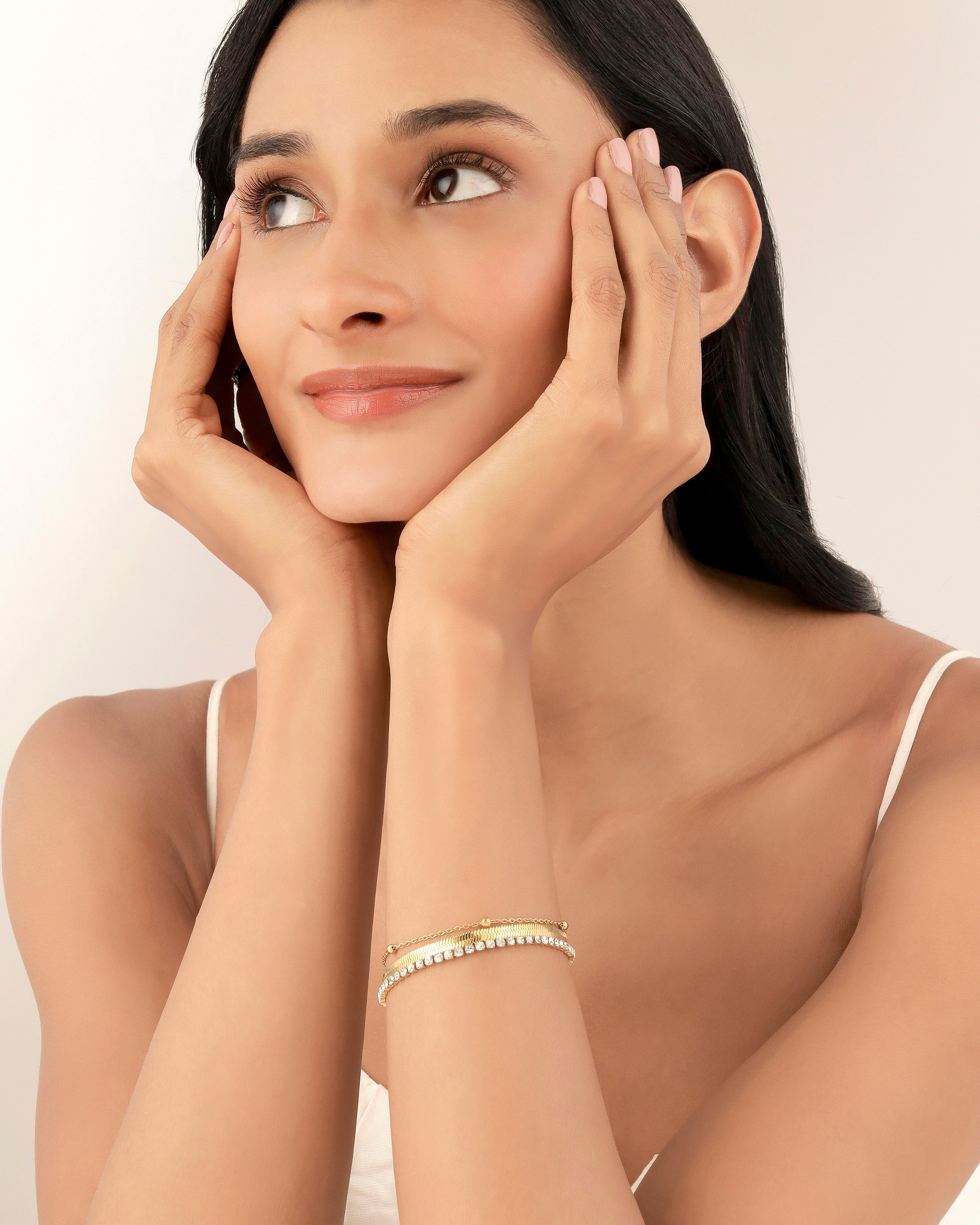 Lustre Link 18K Gold Plated Bracelet