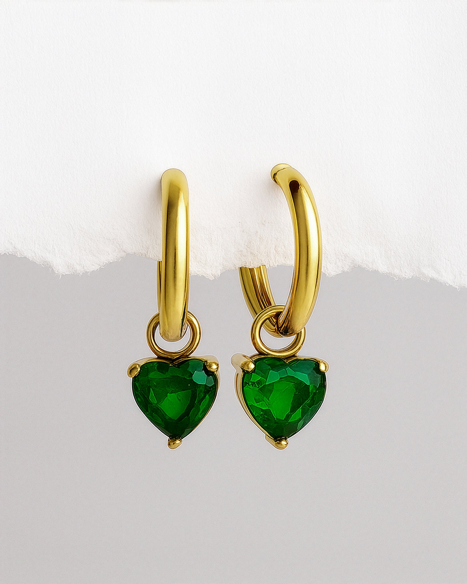 Heartlet 18K Gold Plated Hoops