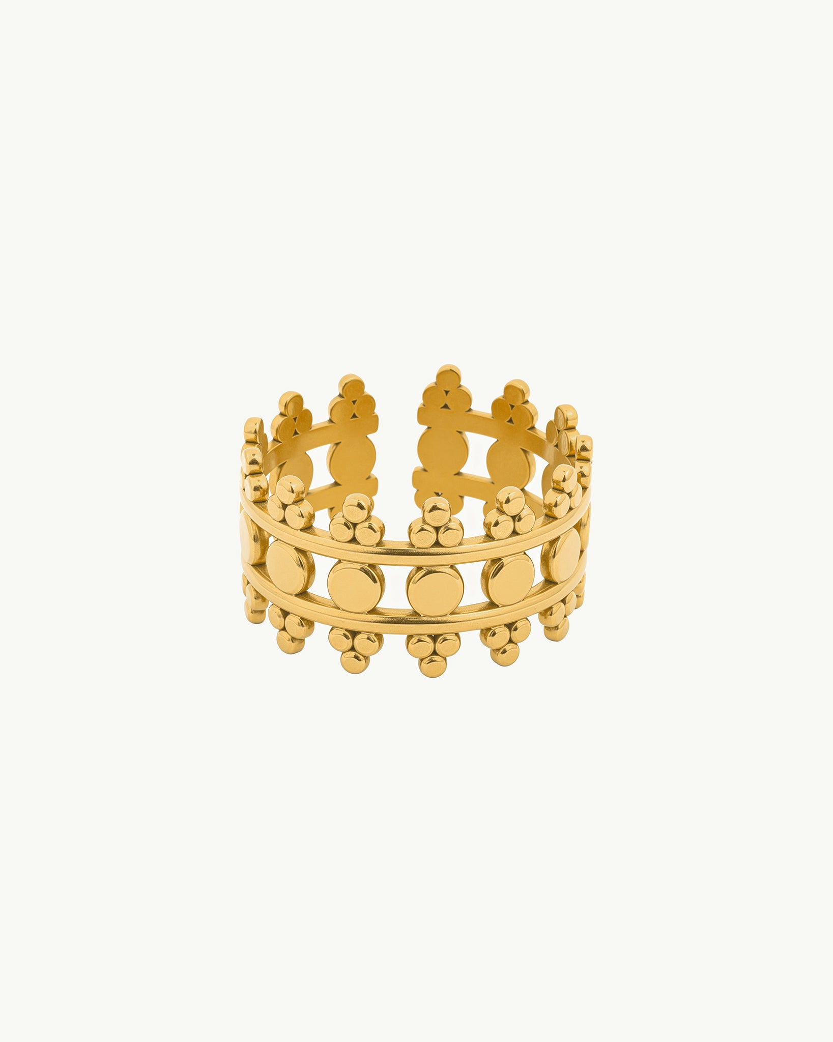 Gold Crown 18K Gold Plated Ring