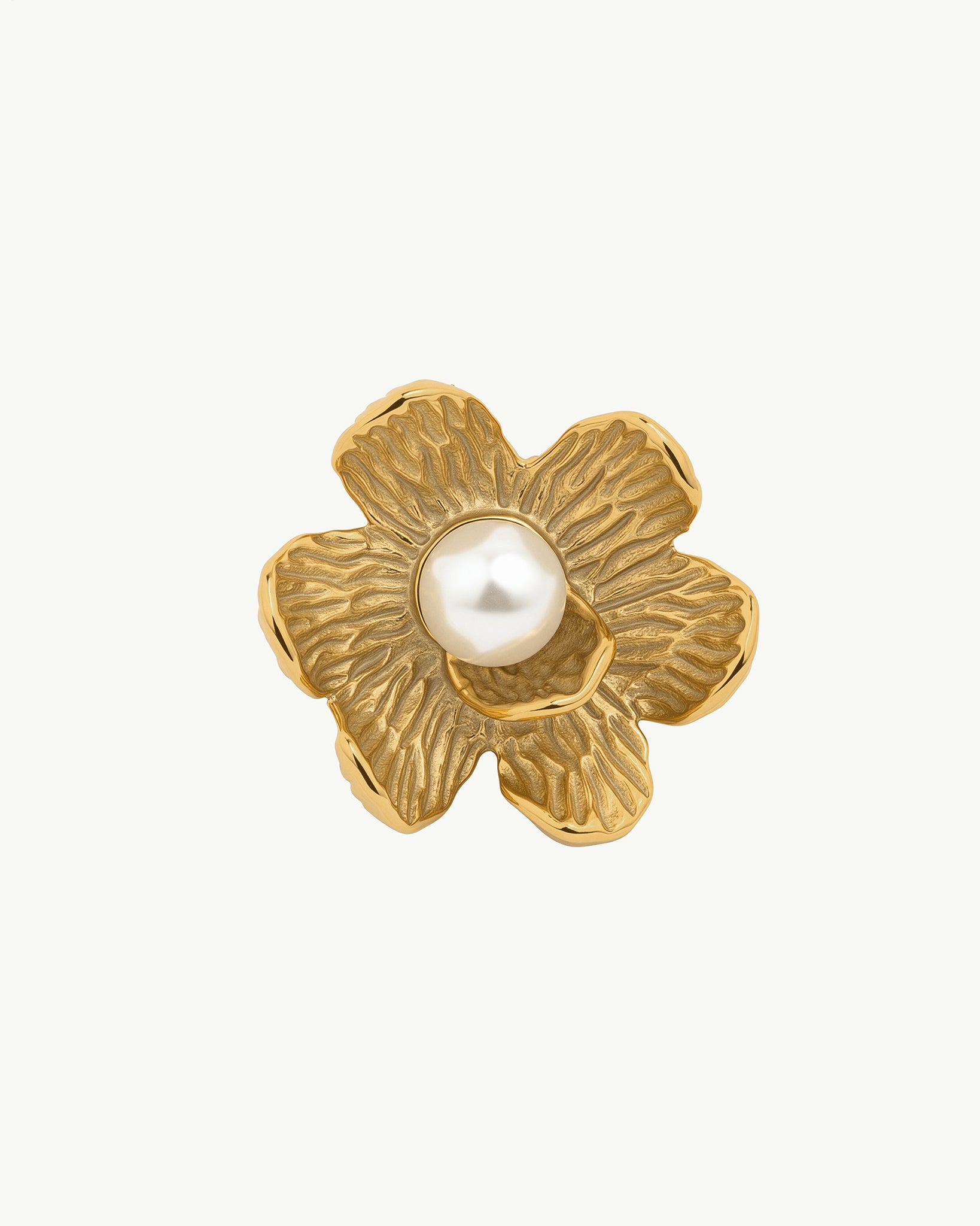Pearl Flower 18K Gold Plated Ring