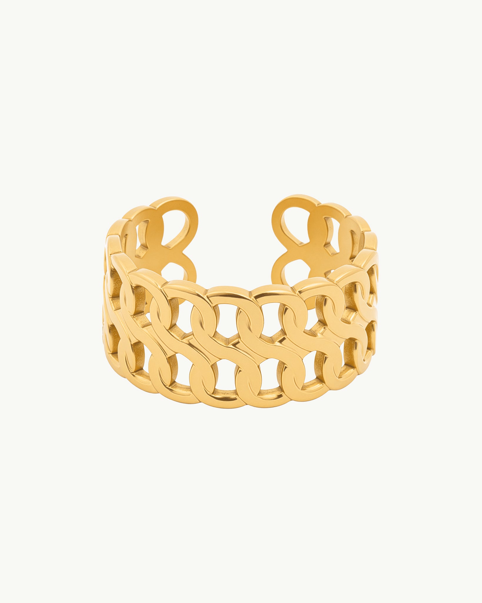 Gold Link 18K Gold Plated Ring
