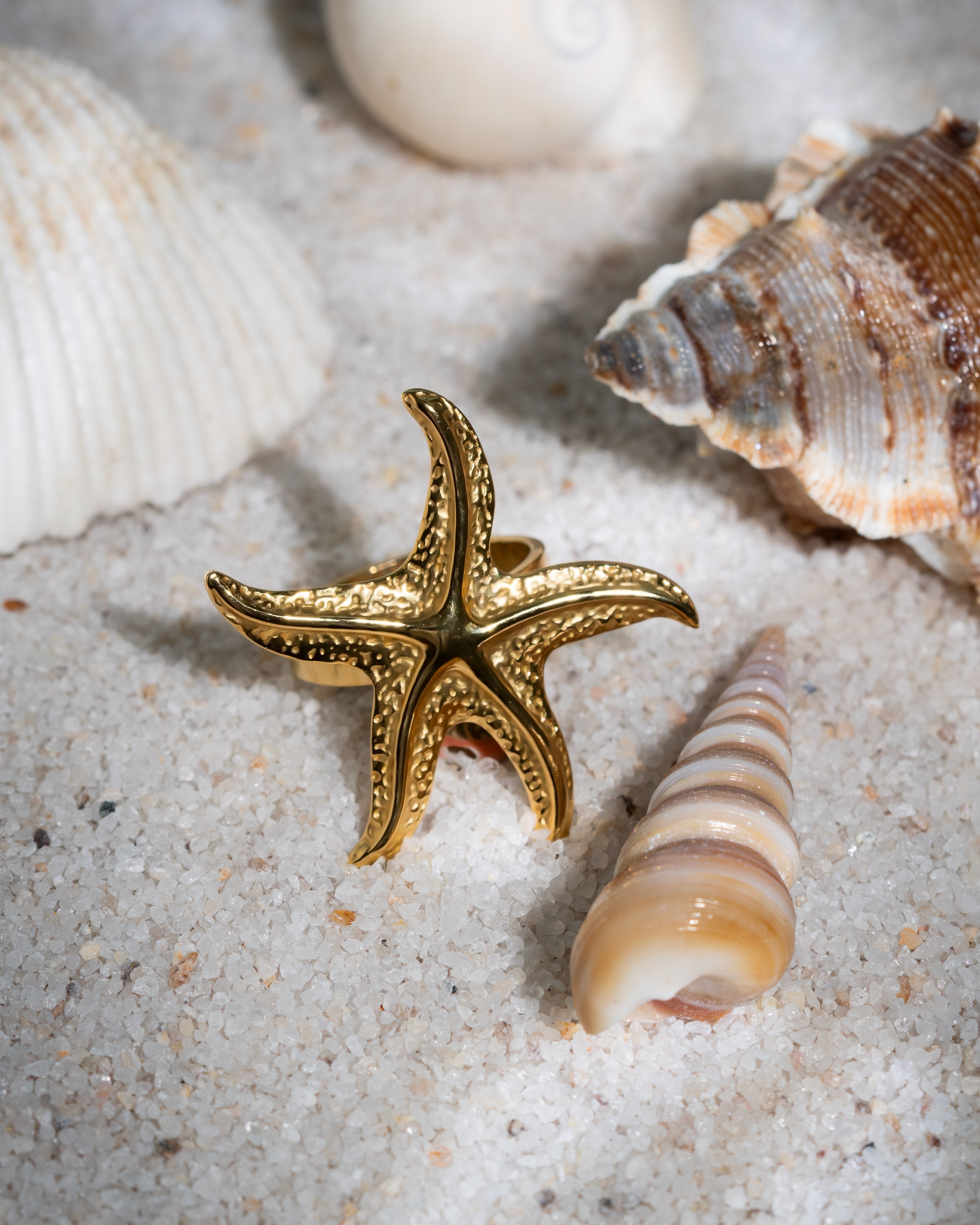 Starfish 18K Gold Plated Ring