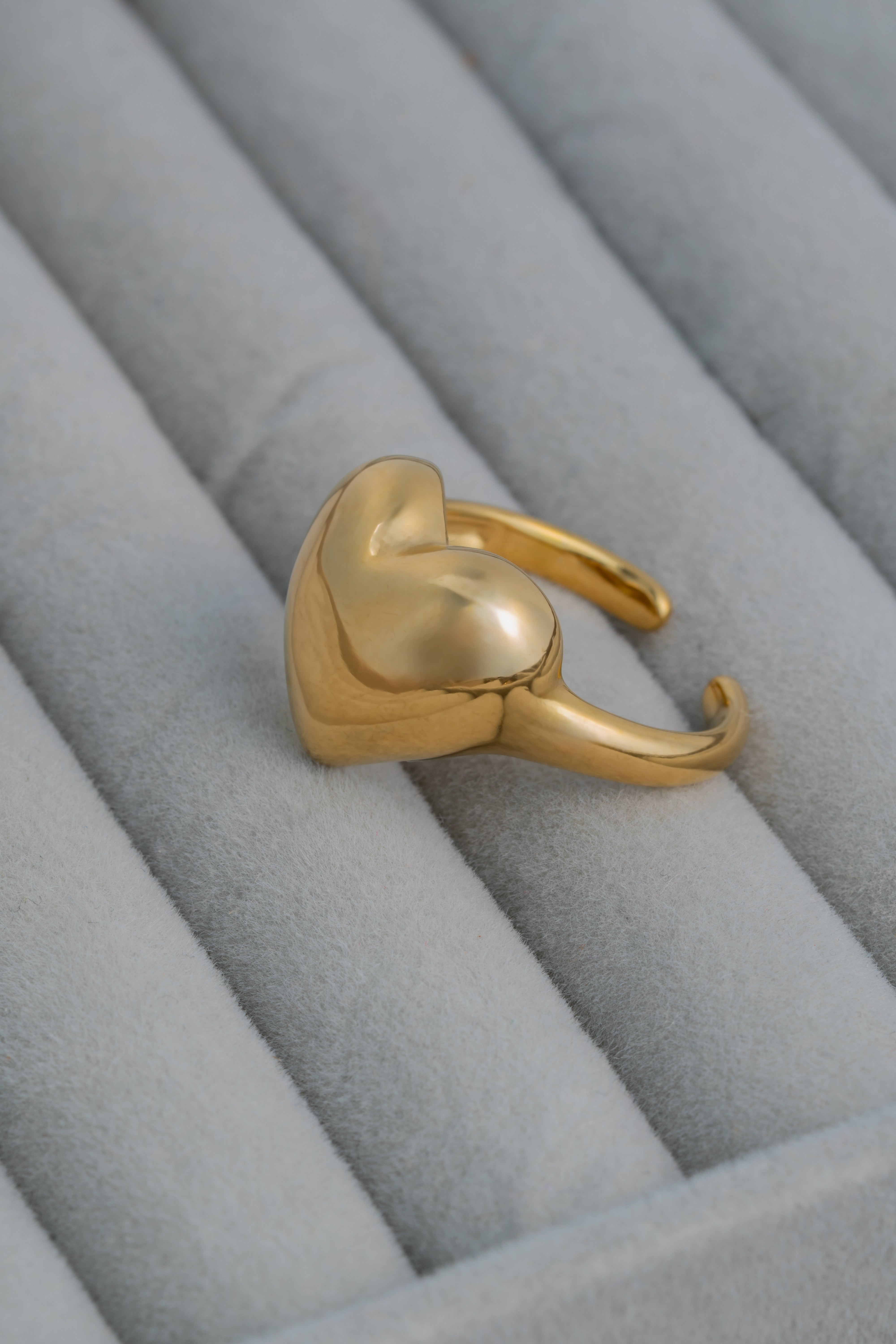 Heart of Gold 18K Gold Plated Ring