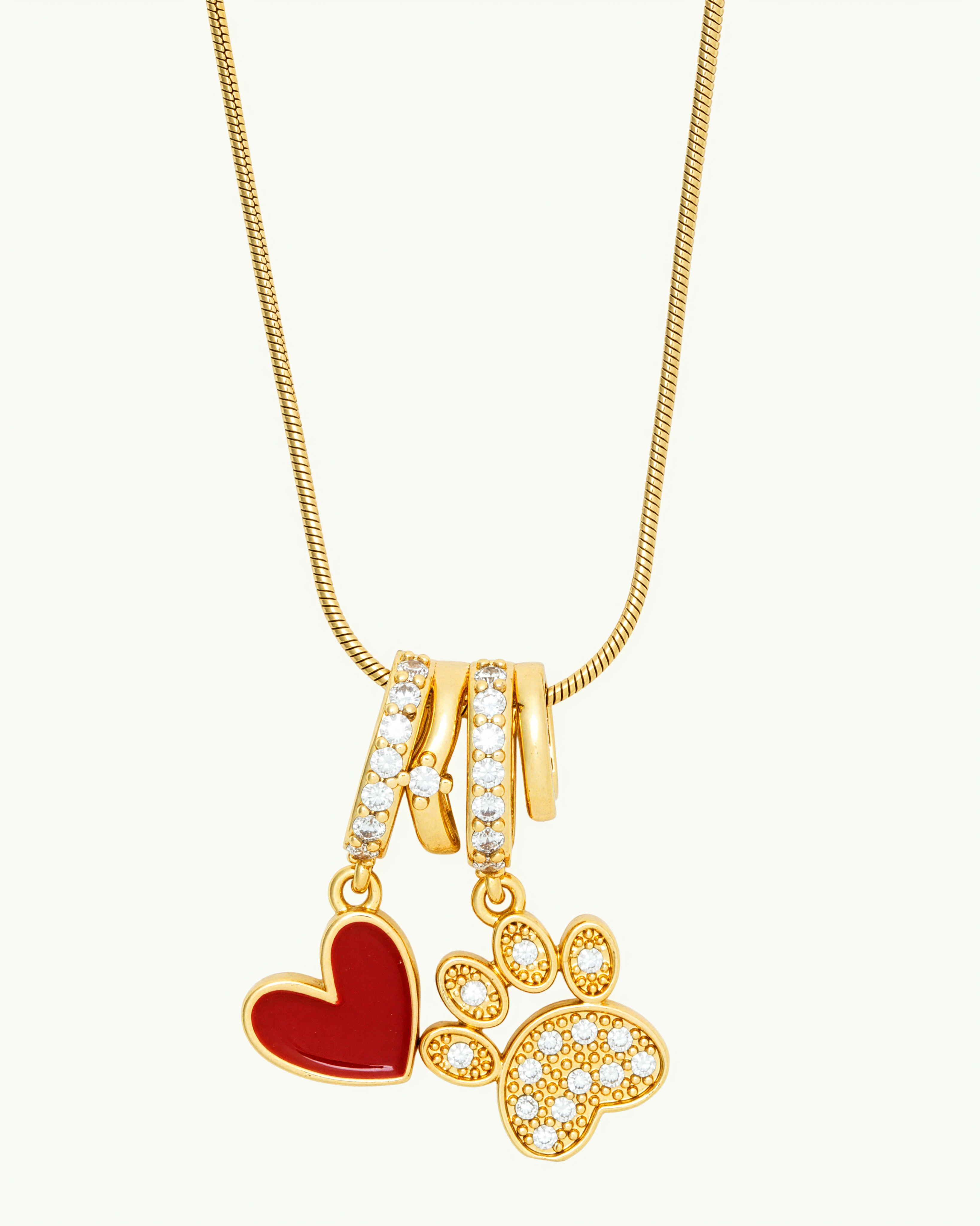Cute Paw 18K Gold Plated Necklace