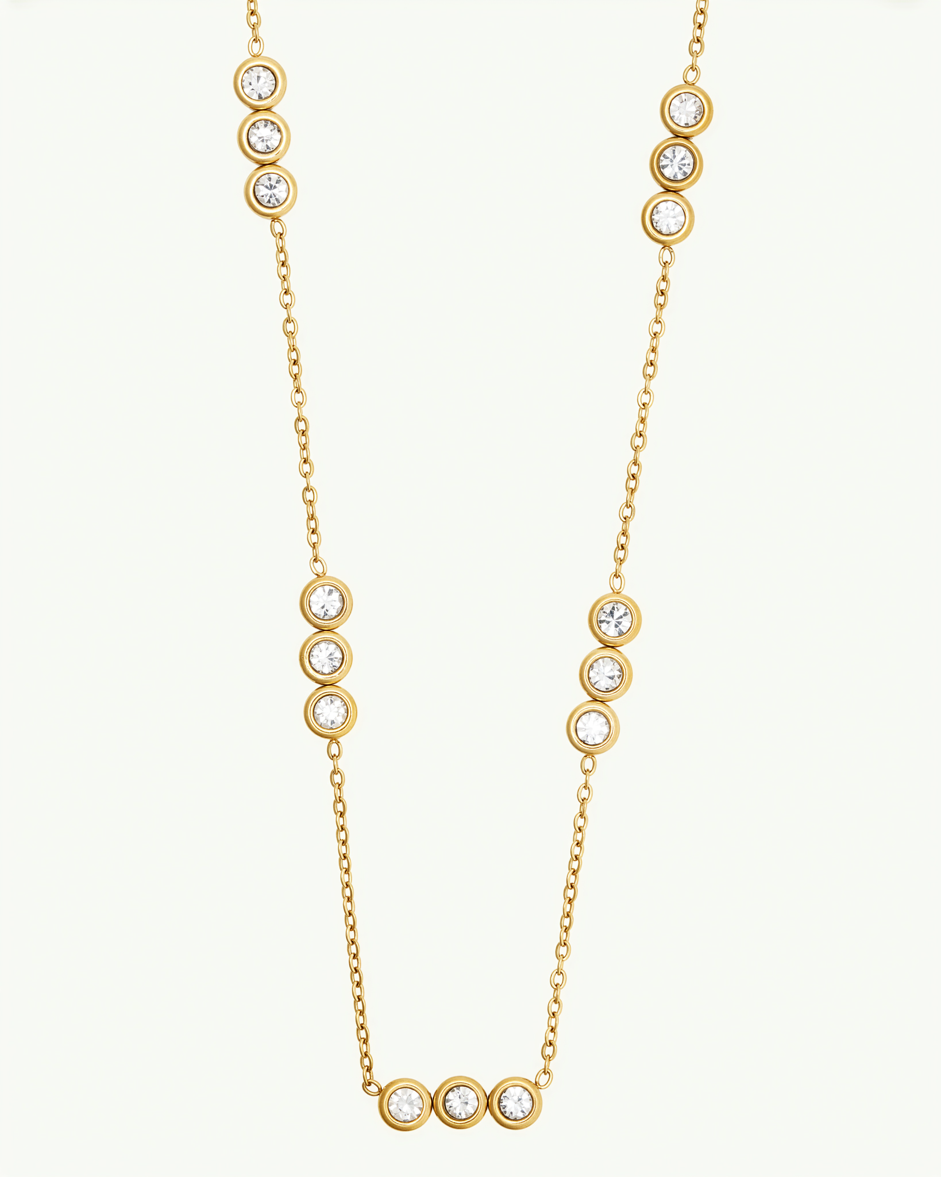 Crystal Beads 18K Gold Plated Necklace