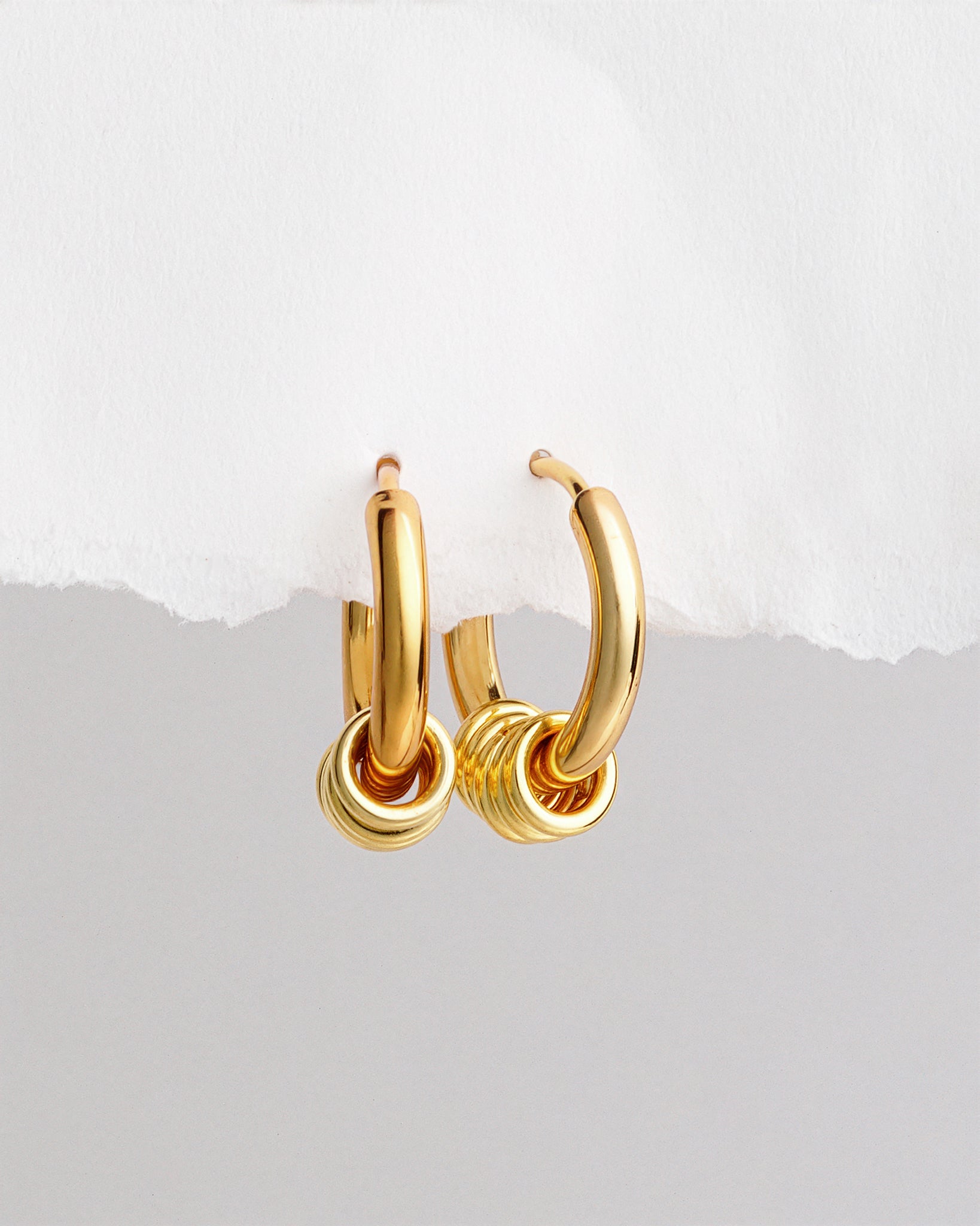Halo 18K Gold Plated Hoops