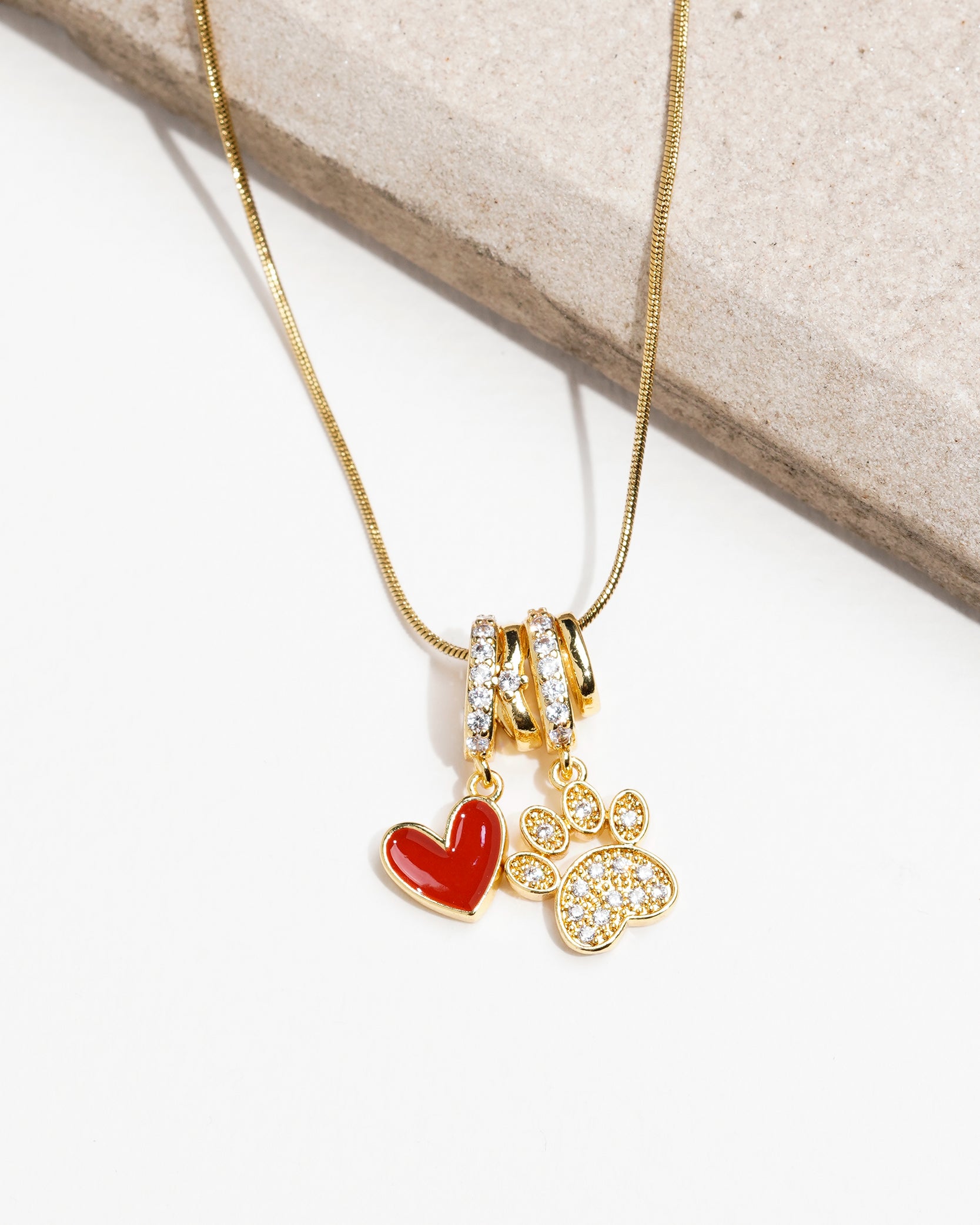 Cute Paw 18K Gold Plated Necklace
