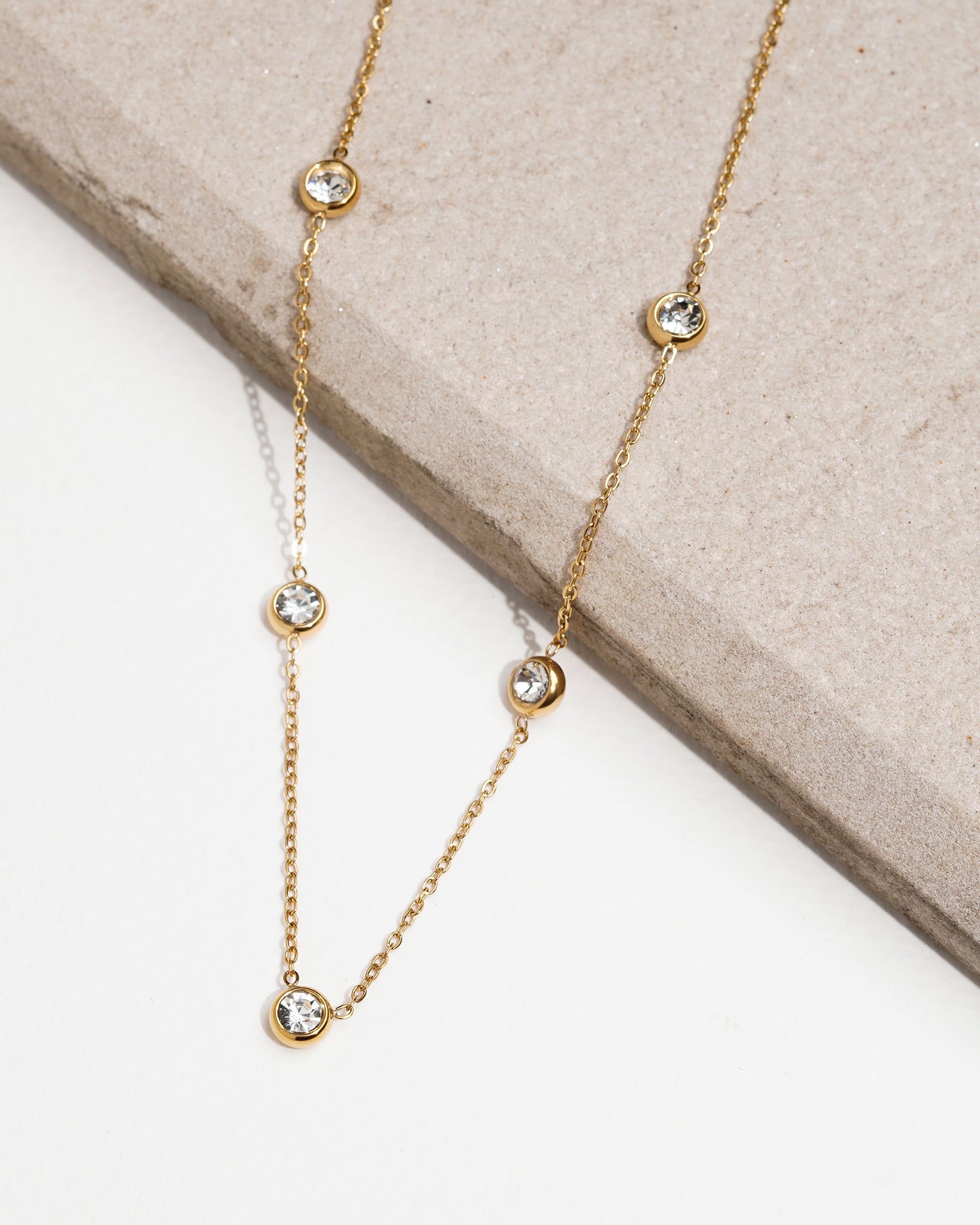Dainty Bead 18K Gold Plated Necklace