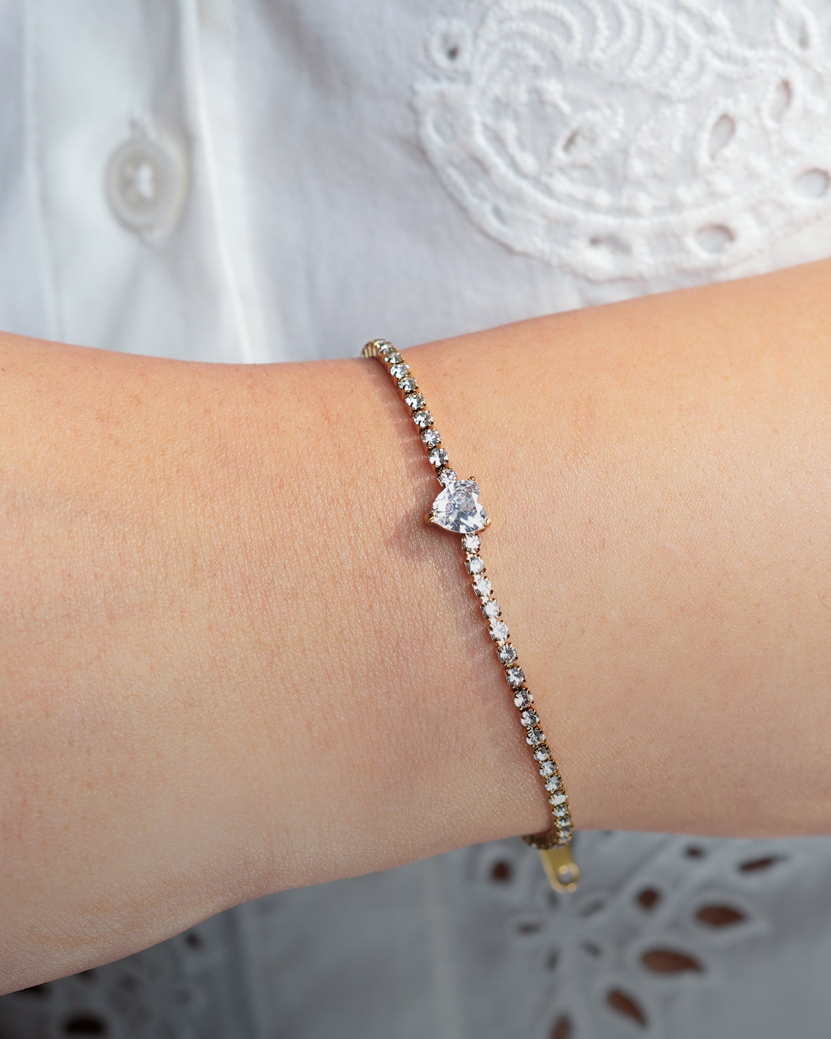 Elara 18K Gold Plated Tennis Bracelet