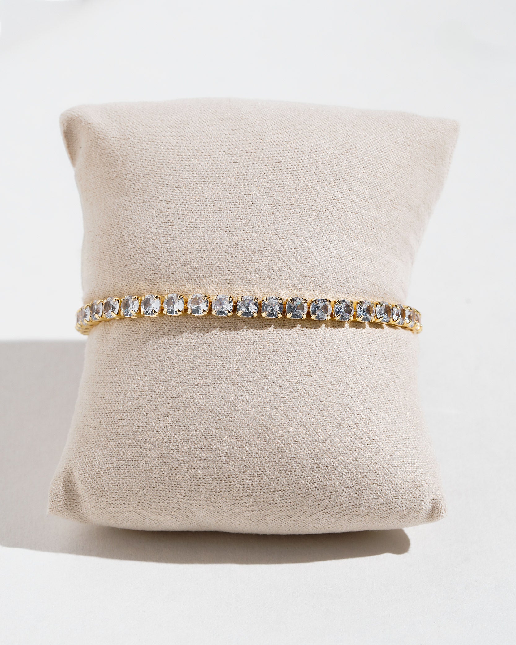 Quartz 18K Gold Plated Tennis Bracelet