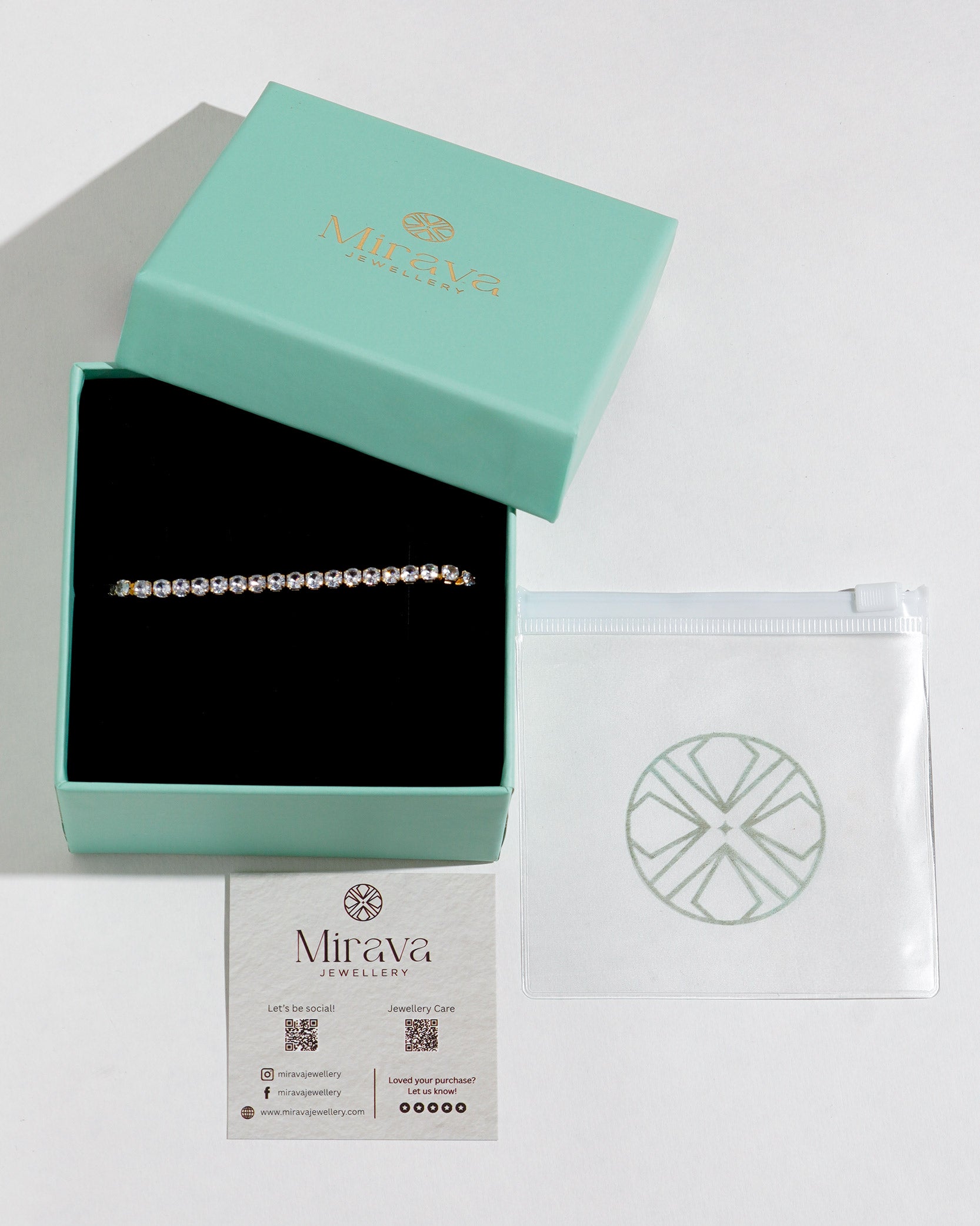 Quartz 18K Gold Plated Tennis Bracelet