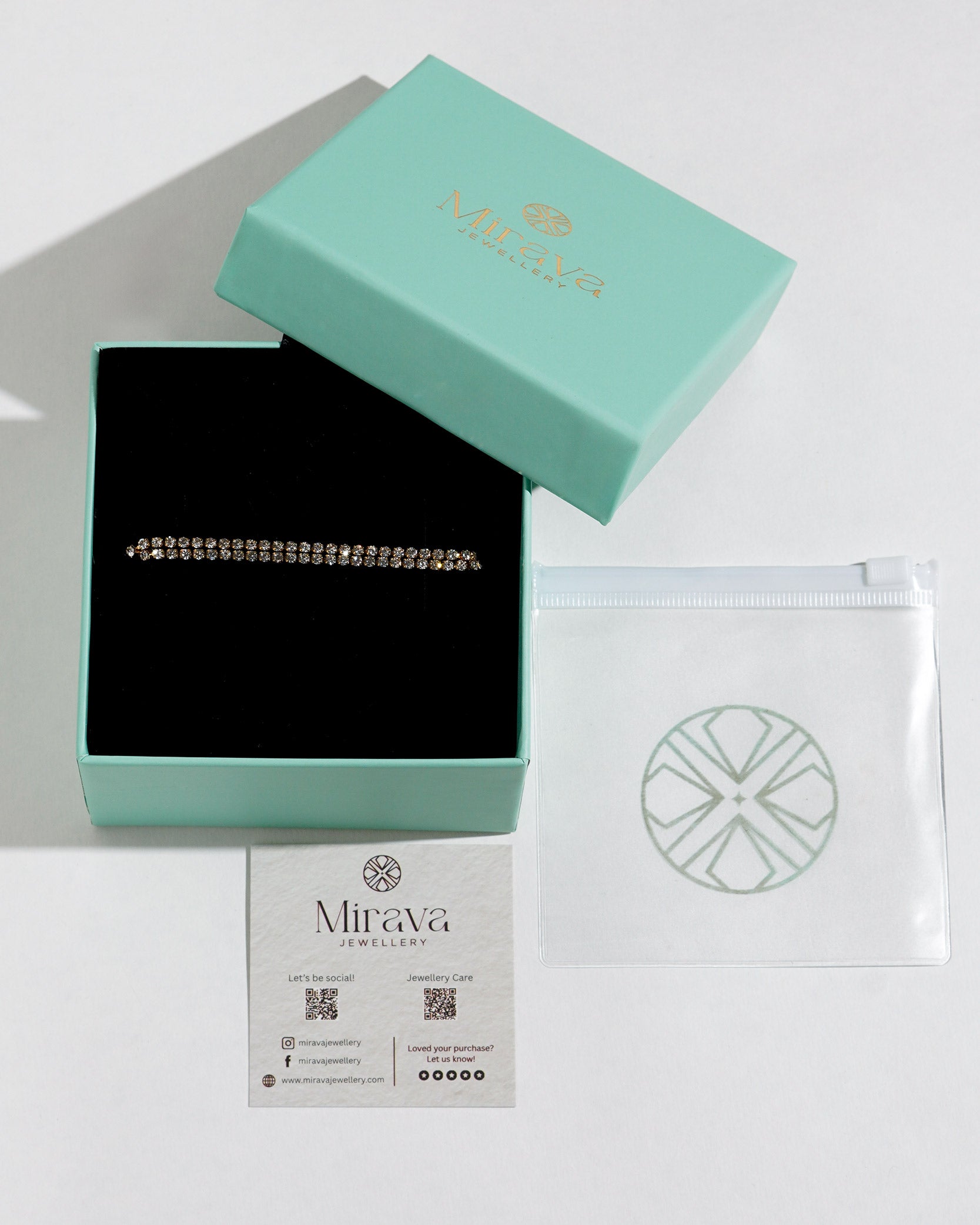 Layered 18K Gold Plated Tennis Bracelet