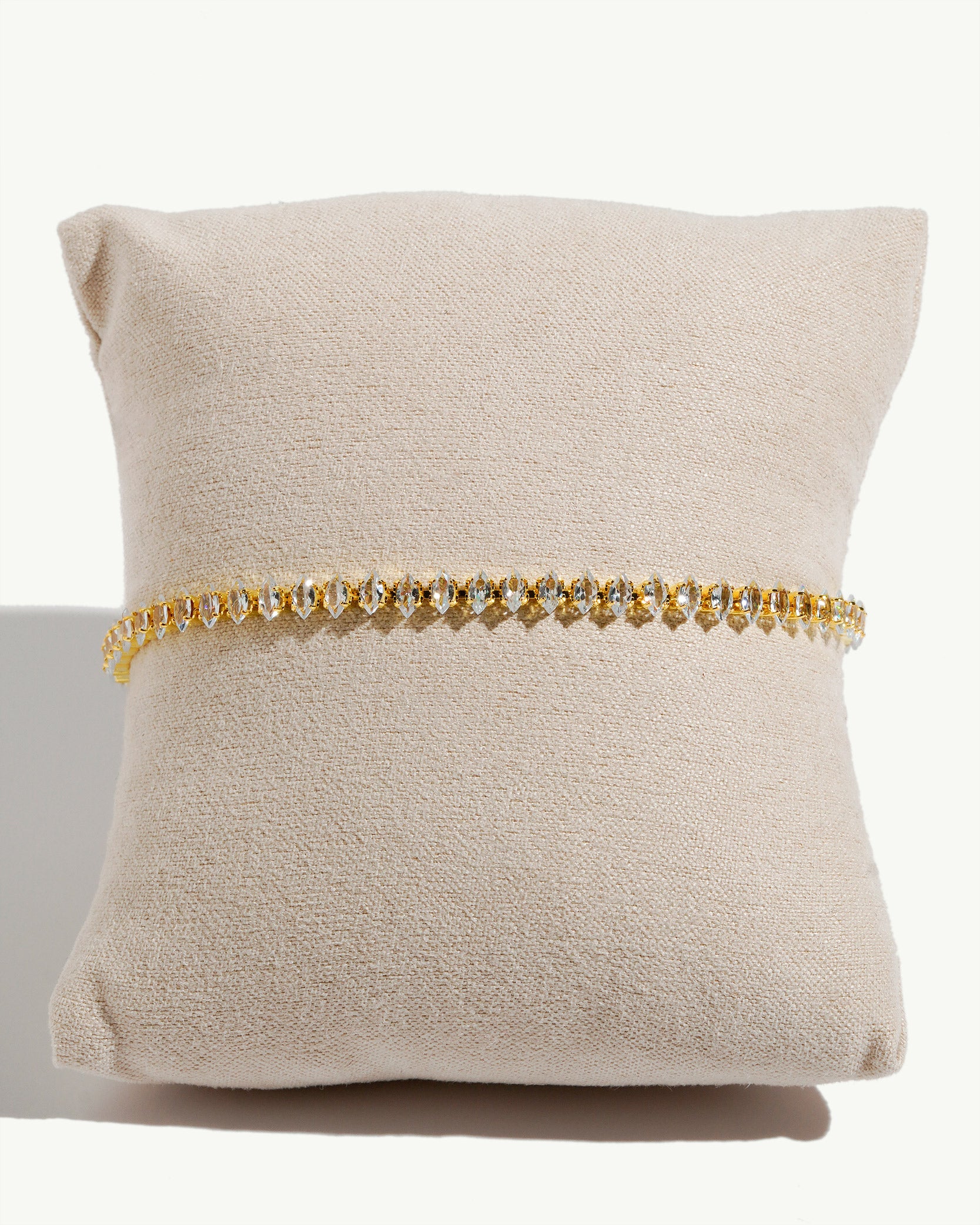 Crystal 18K Gold Plated Tennis Bracelet