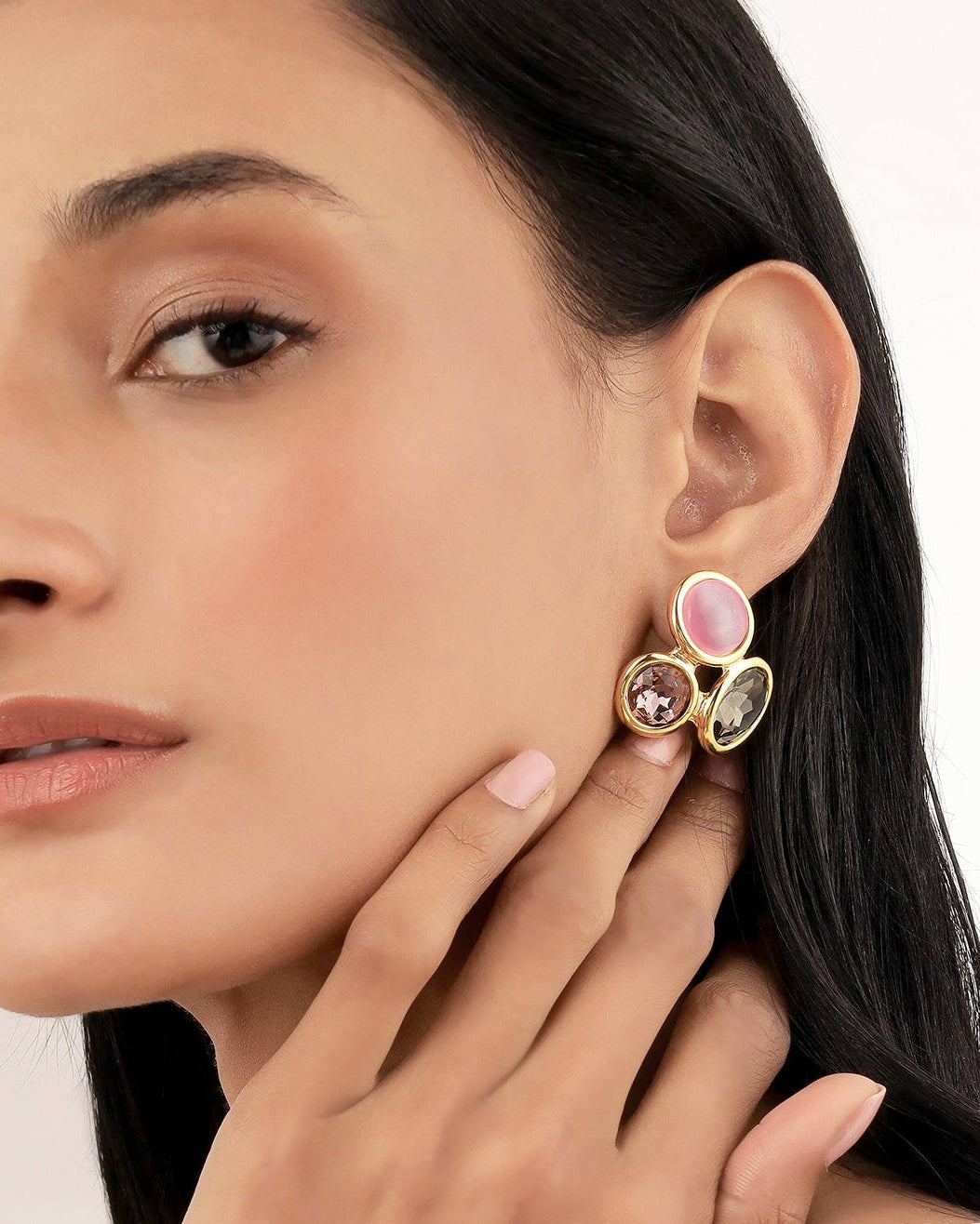Trinity 18K Gold Plated Earrings
