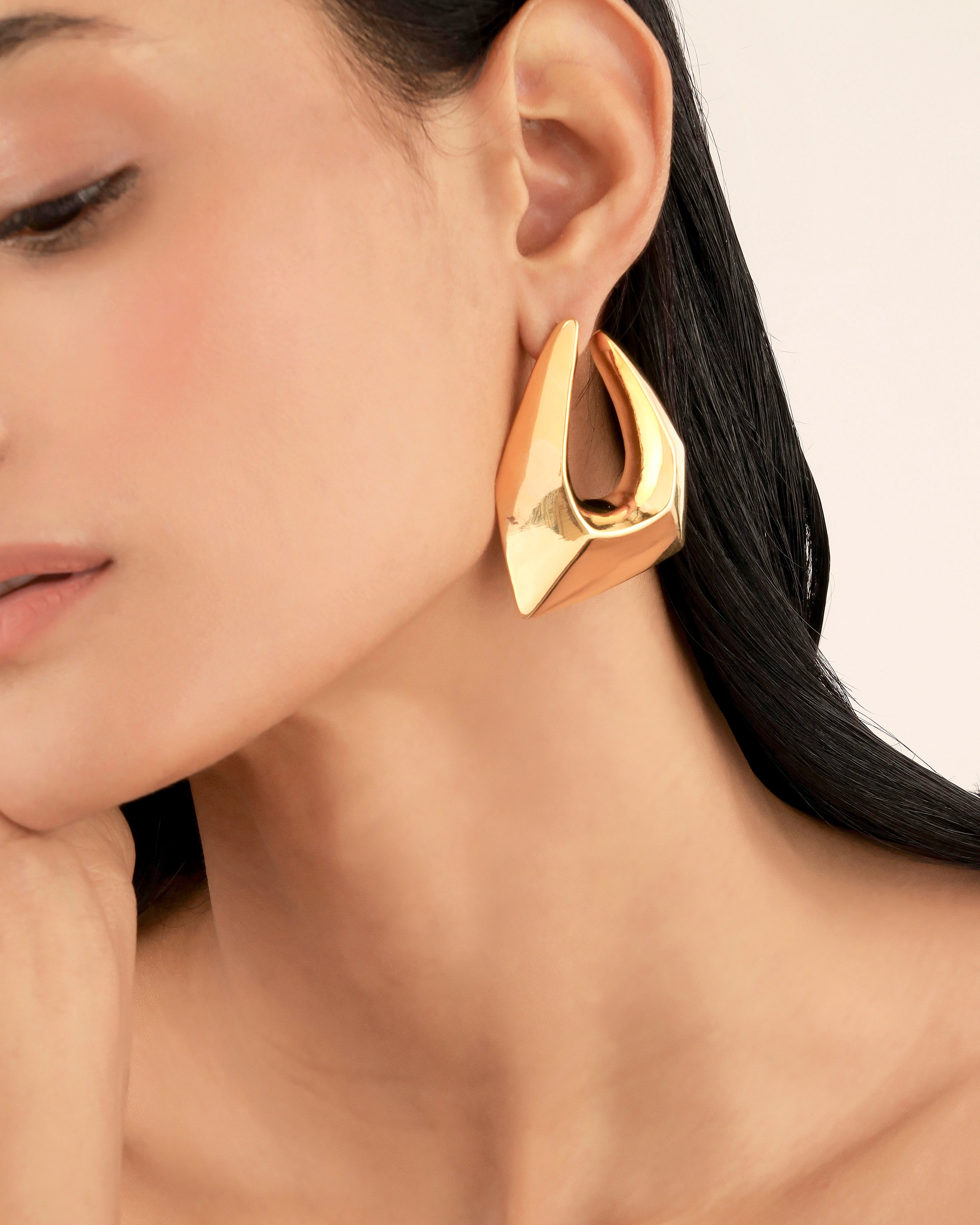 Halo 22K Gold Plated Earrings
