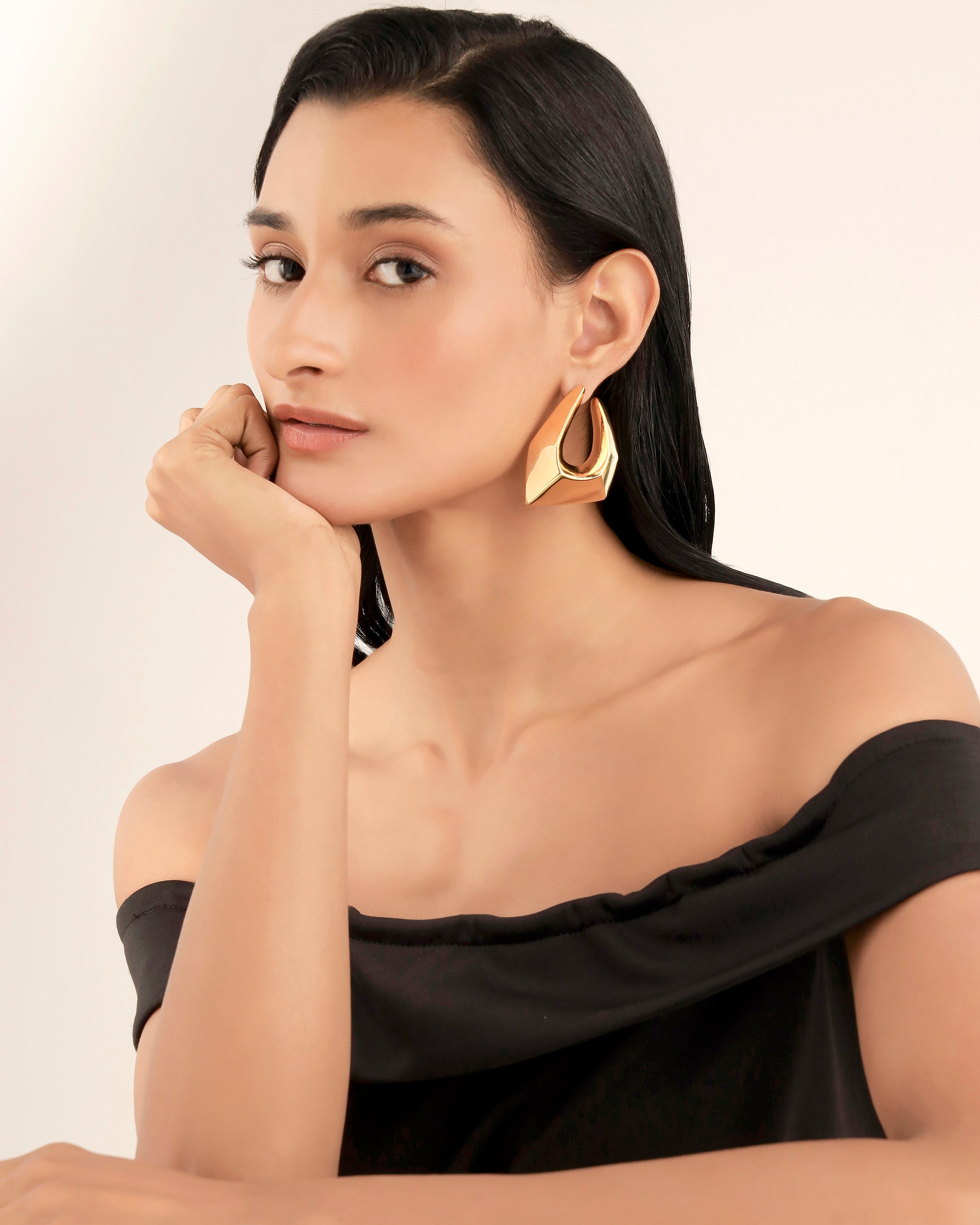 Halo 22K Gold Plated Earrings