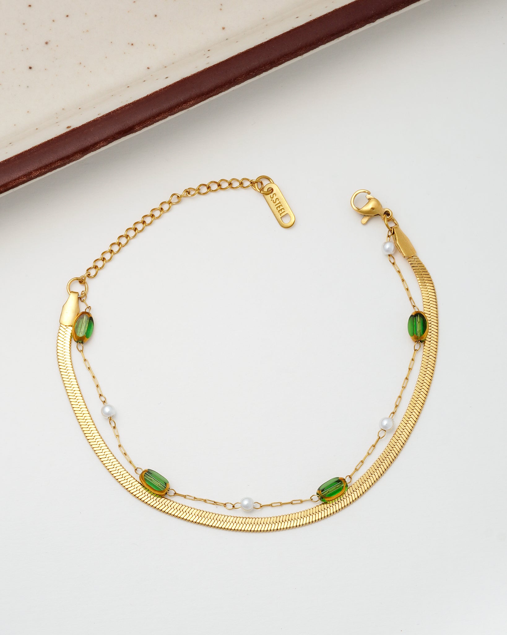 Layered Chain 18K Gold Plated Bracelet