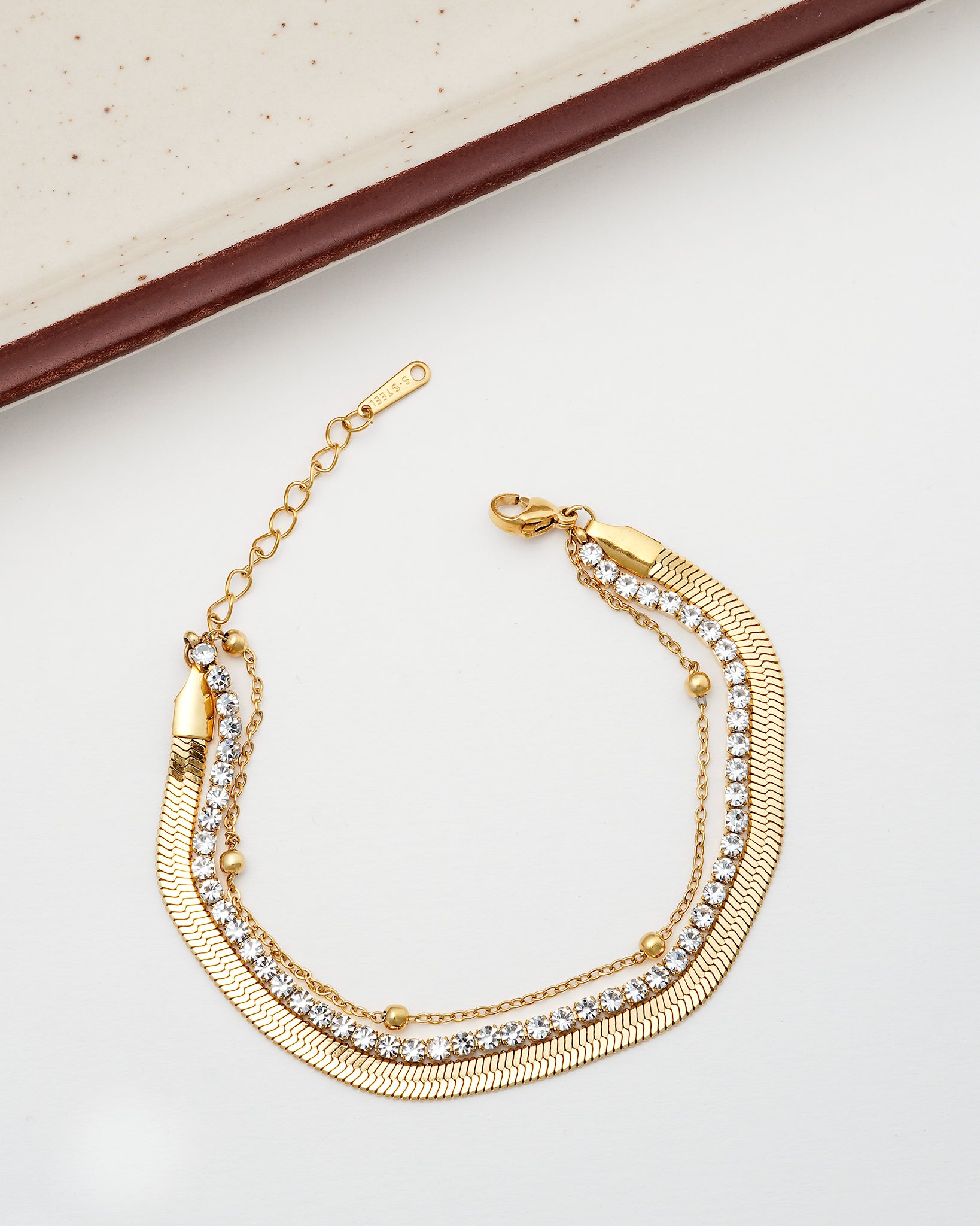 Lustre Link 18K Gold Plated Bracelet