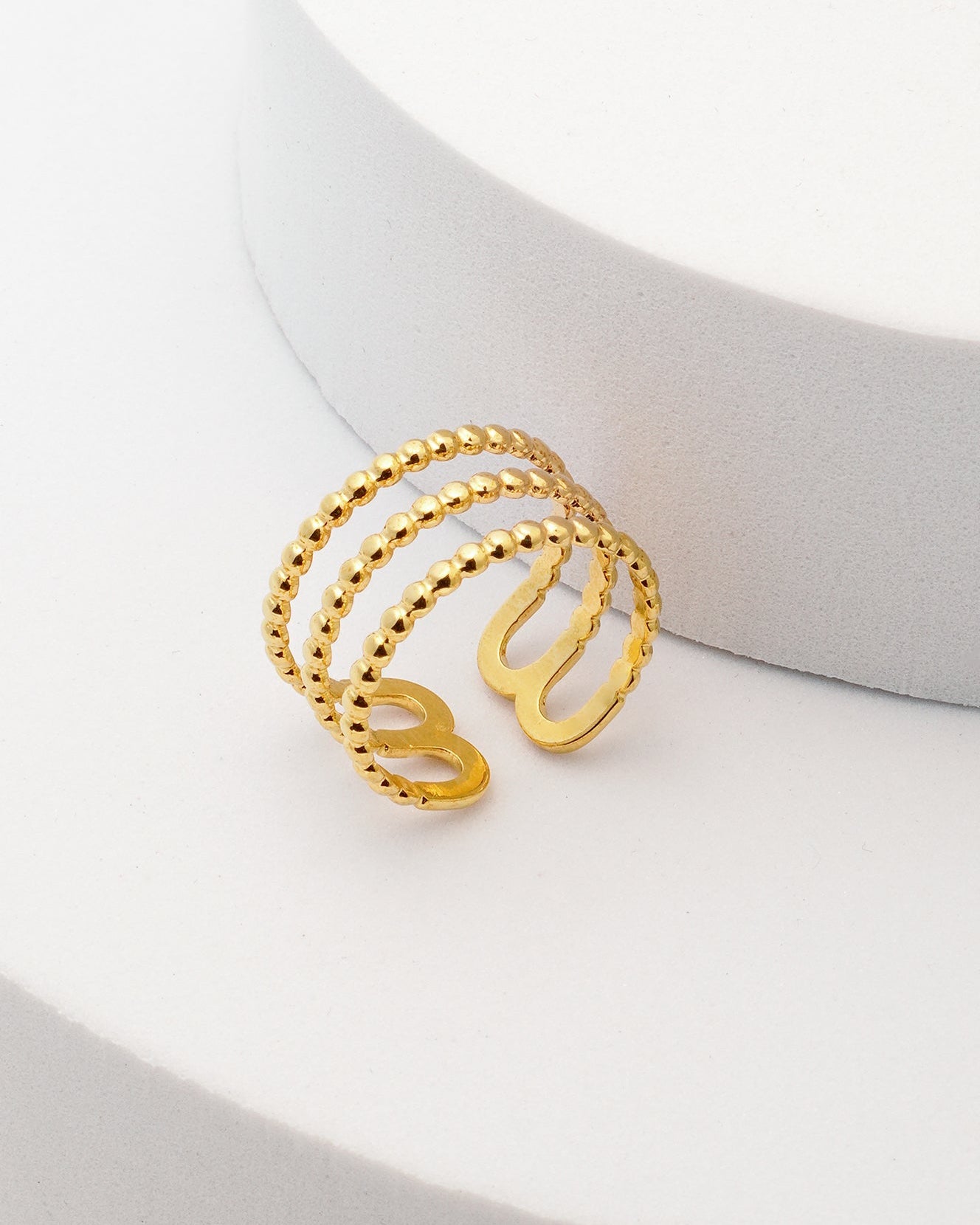 Trio Bond 18K Gold Plated Ring