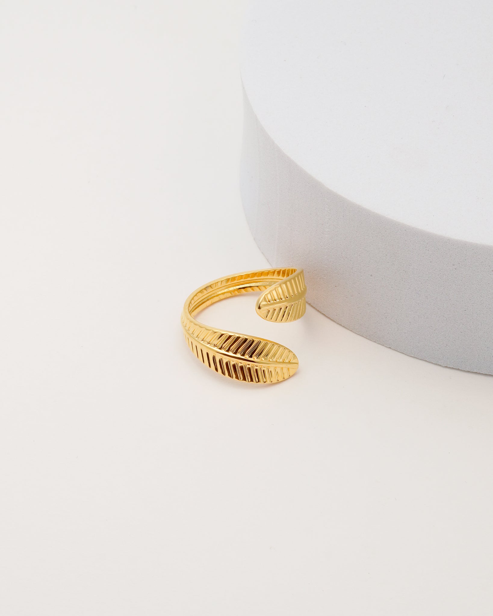 Leaf 18K Gold Plated Ring