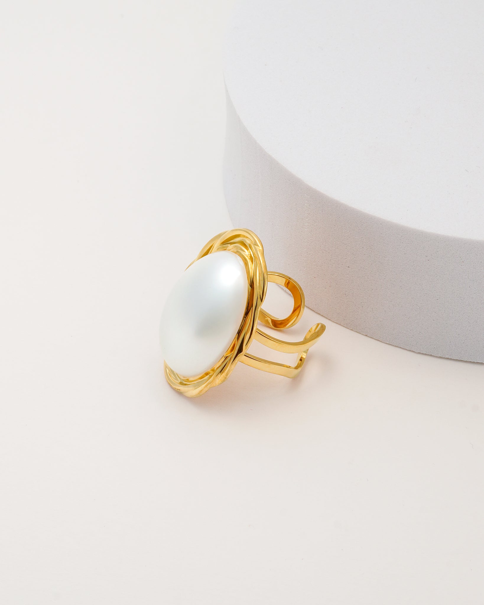 Pearl Statement 18K Gold Plated Ring