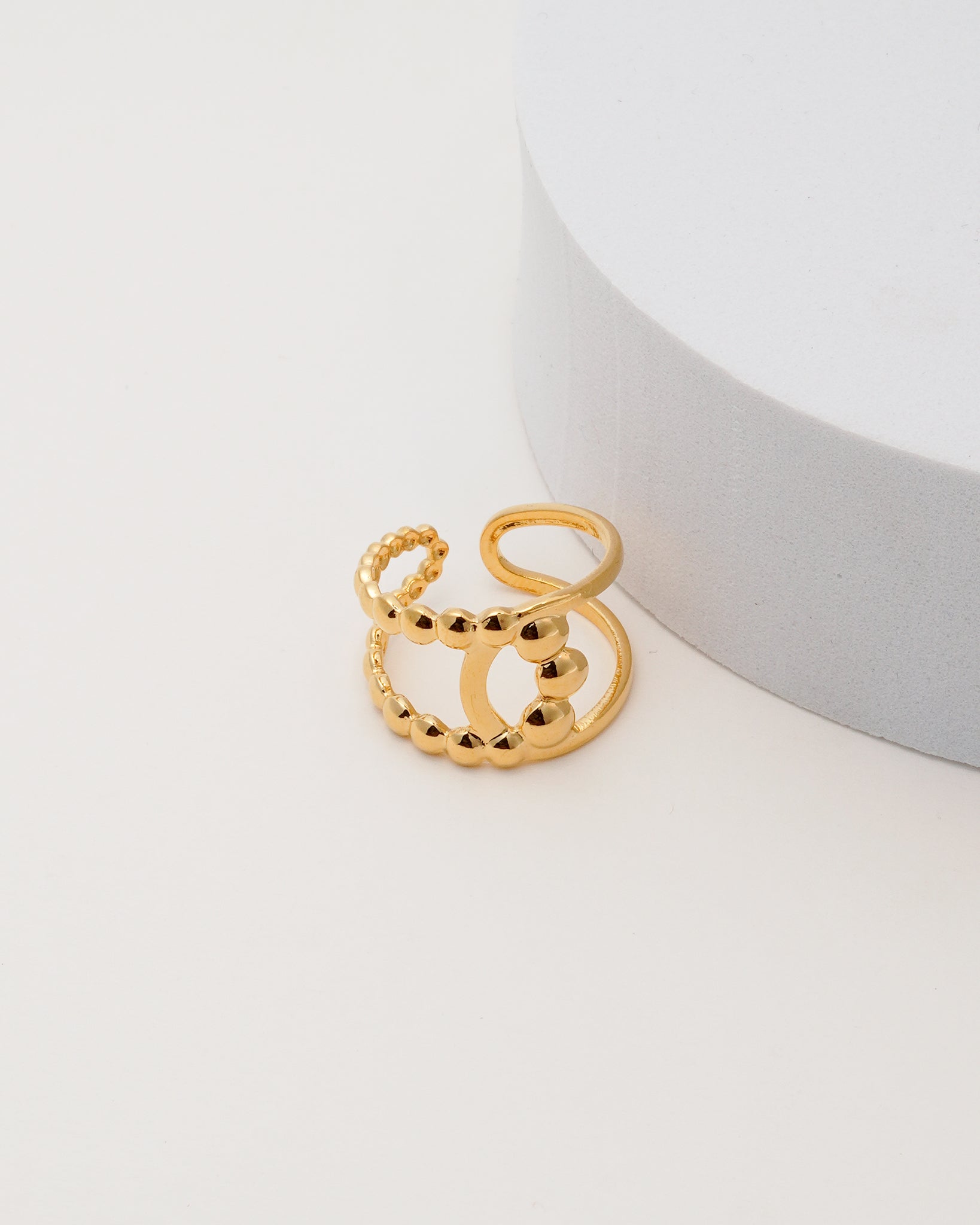 Beads 18K Gold Plated Ring