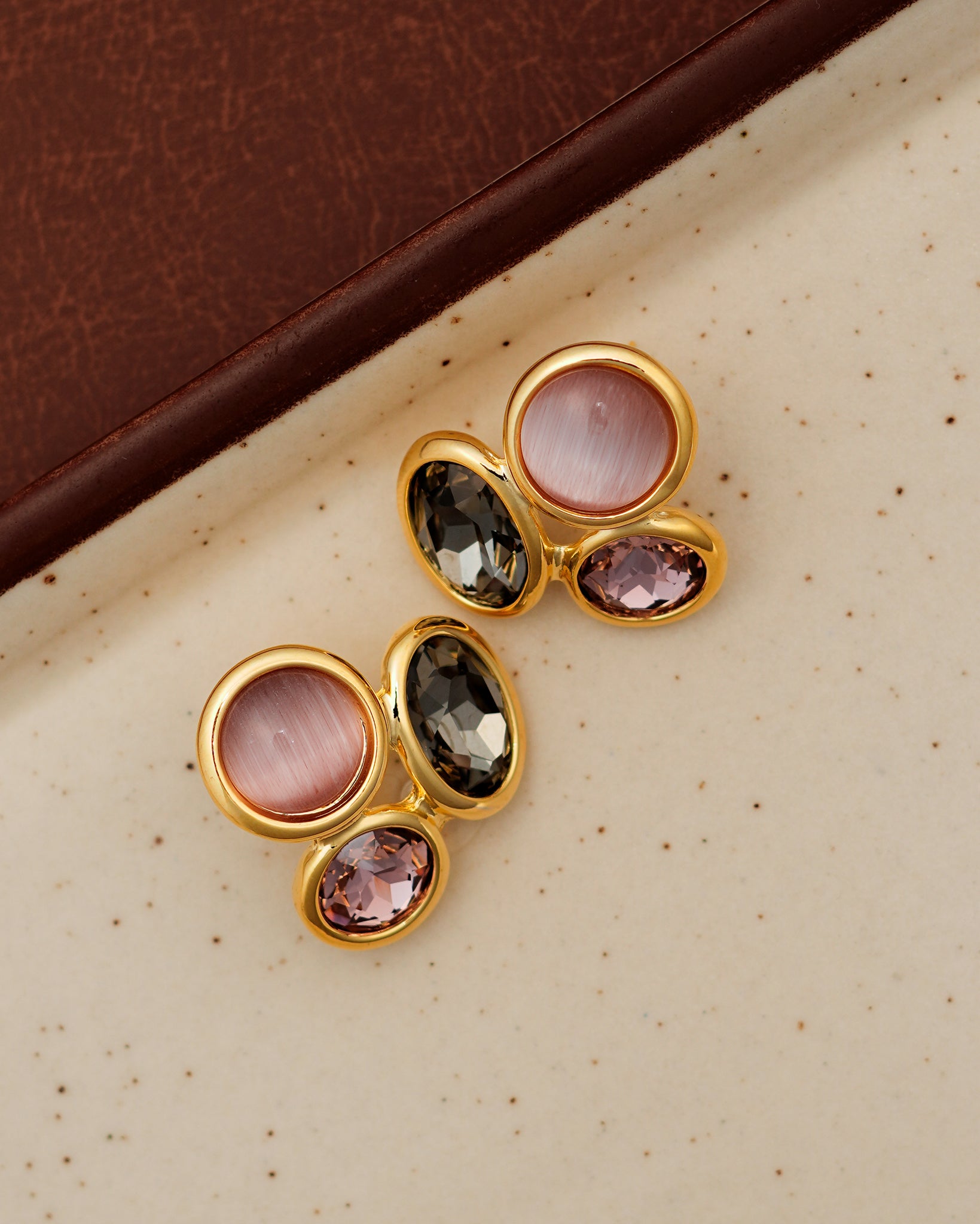 Trinity 22K Gold Plated Earrings