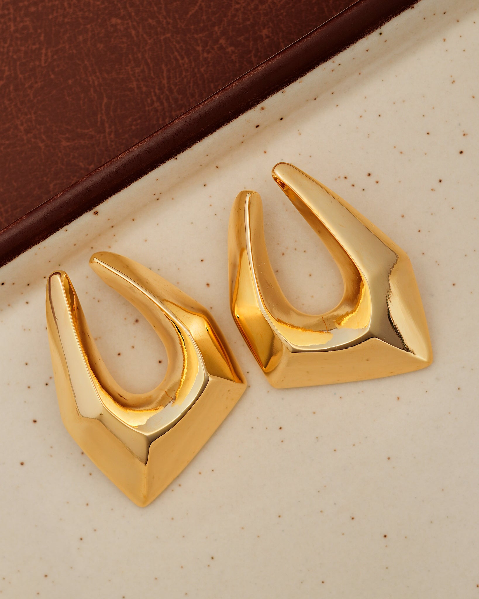 Halo 22K Gold Plated Earrings