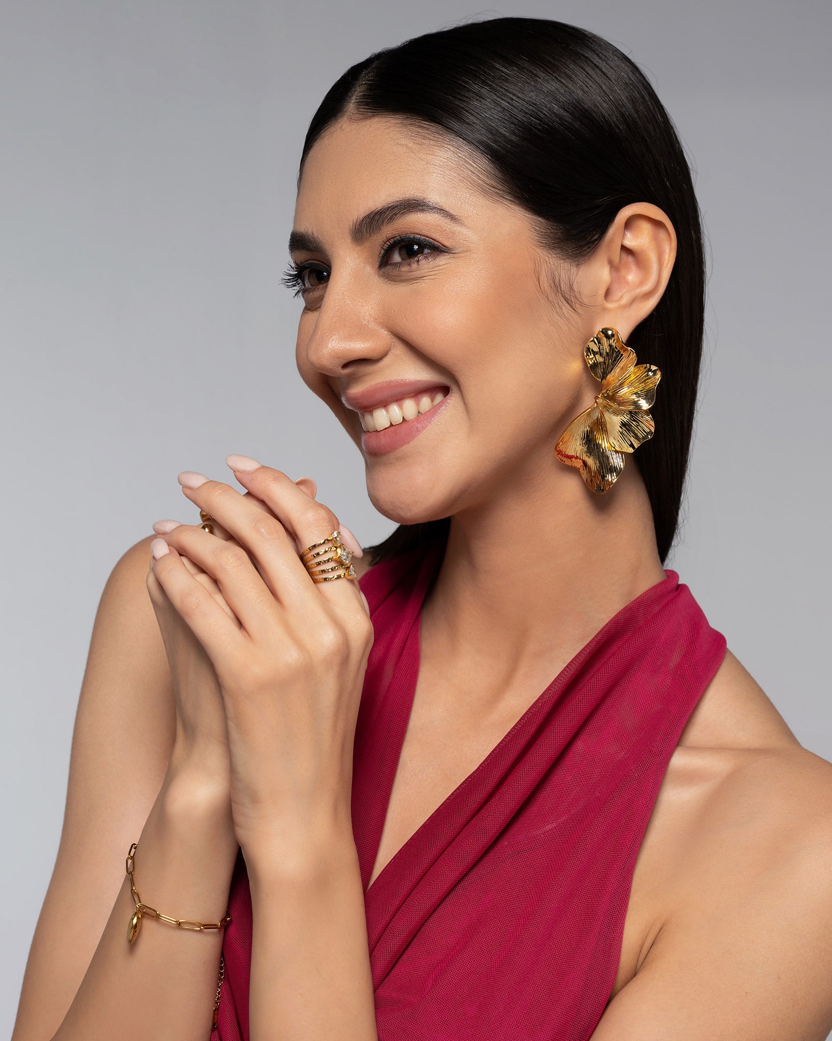 Aurora Bloom 22K Gold Plated Earrings