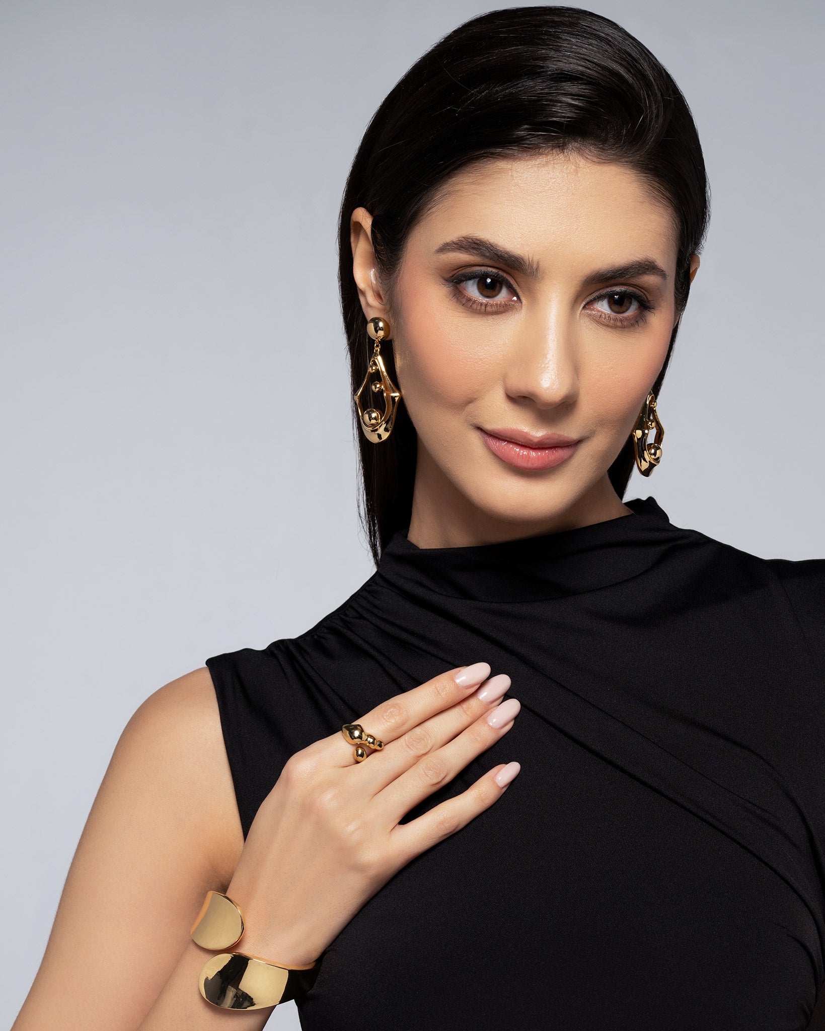 Golden Drop 18K Gold Plated Ring