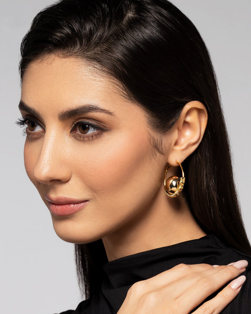 Luna Hoop 18k Gold Plated Earrings