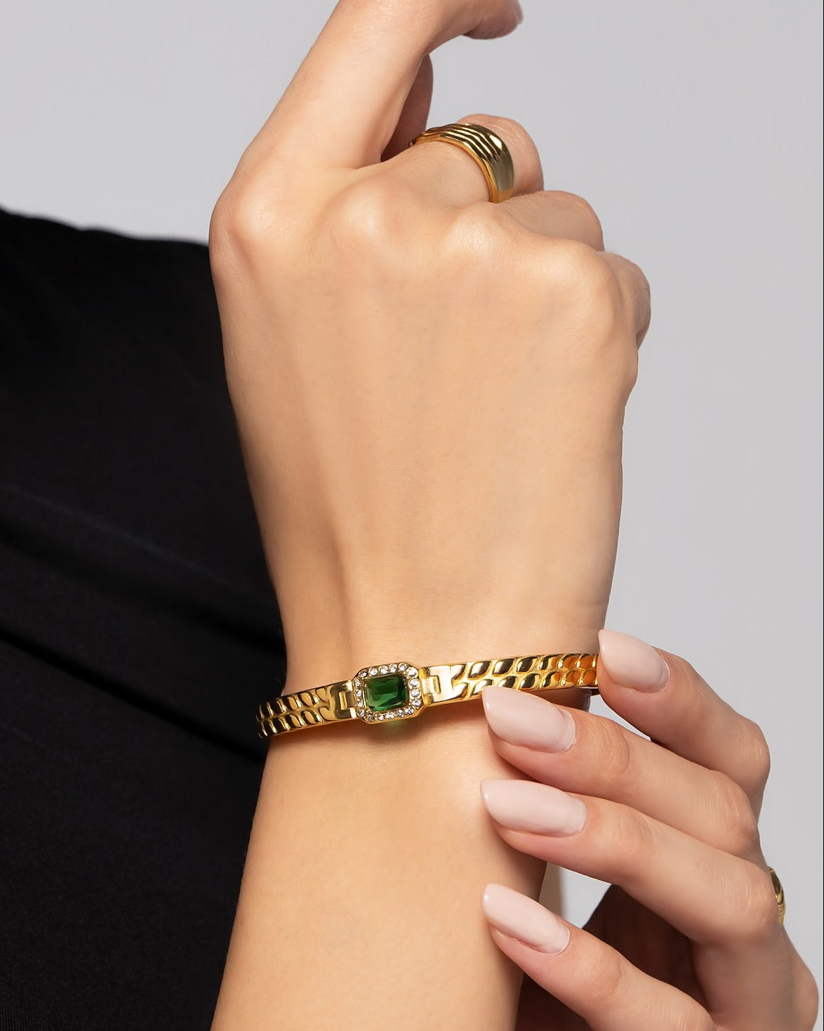 Emerald Royale 18K Gold Plated Bracelet