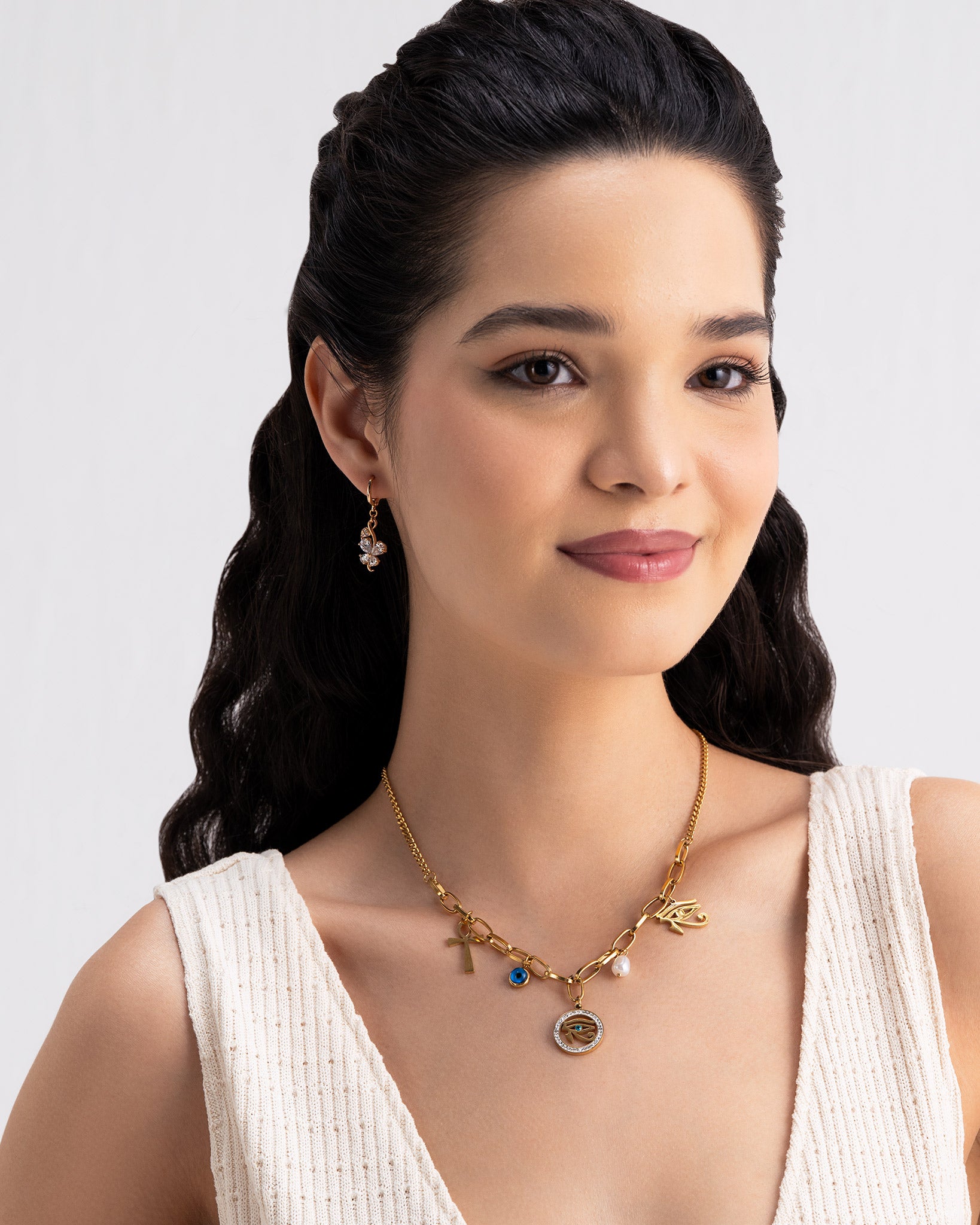 Butterfly Drop 18K Gold Plated Earrings
