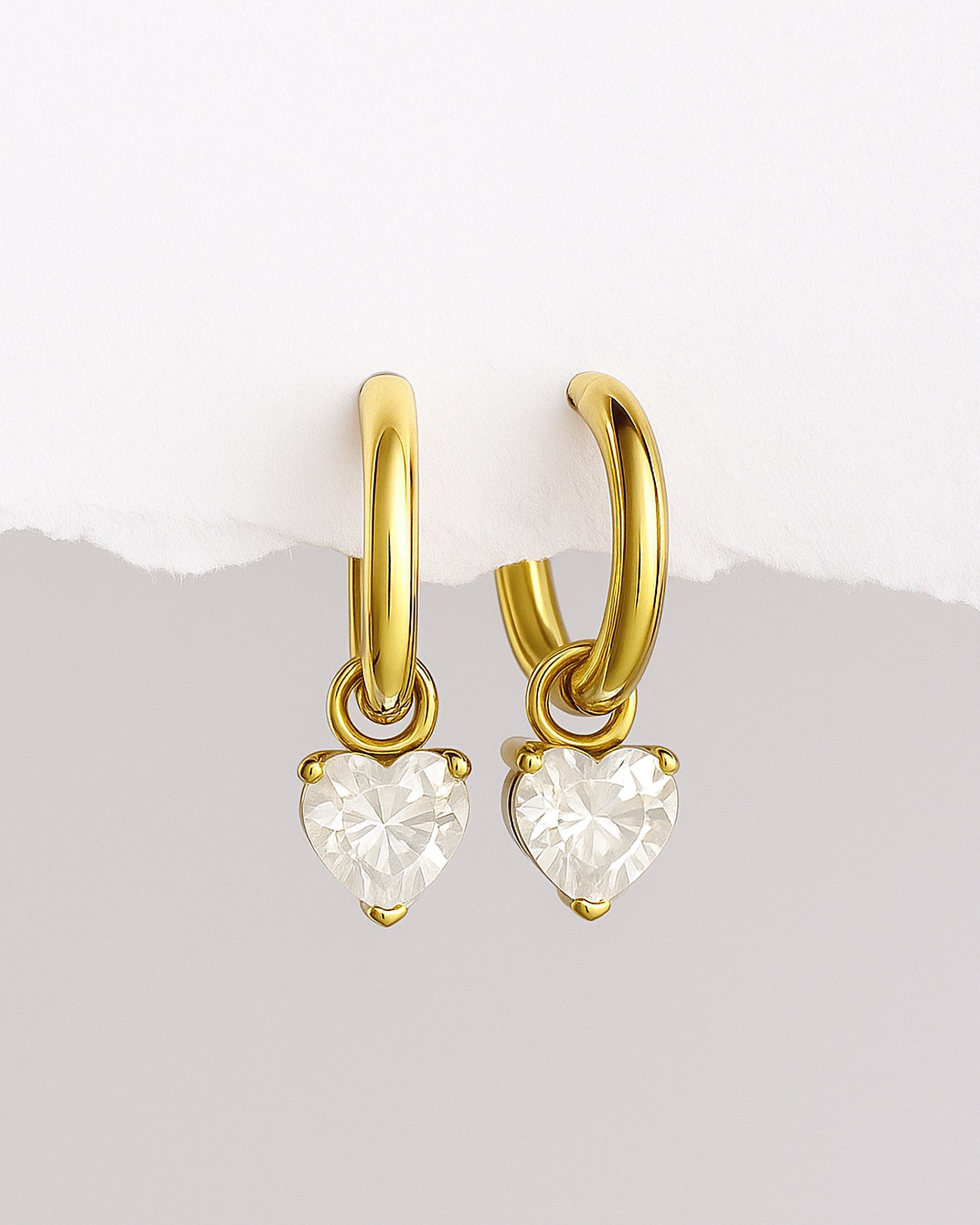 Heartlet 18K Gold Plated Hoops