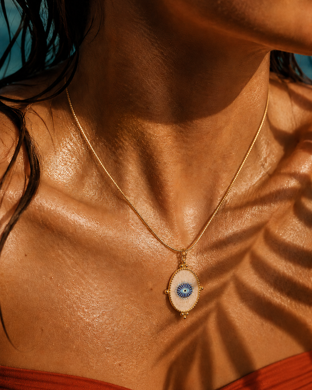 Evil Eye 18K Gold Plated Necklace