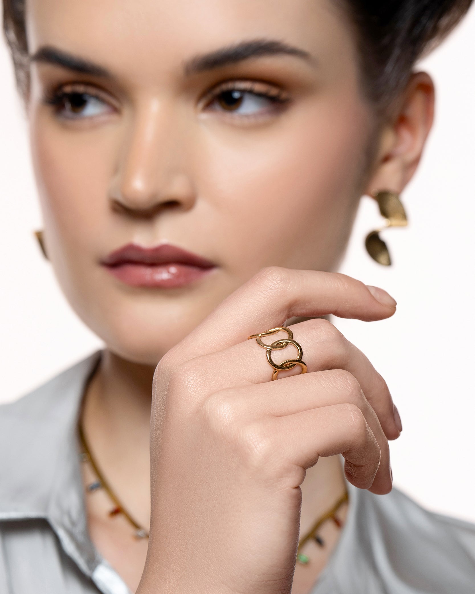 Infinity Loop 18K Gold Plated Ring