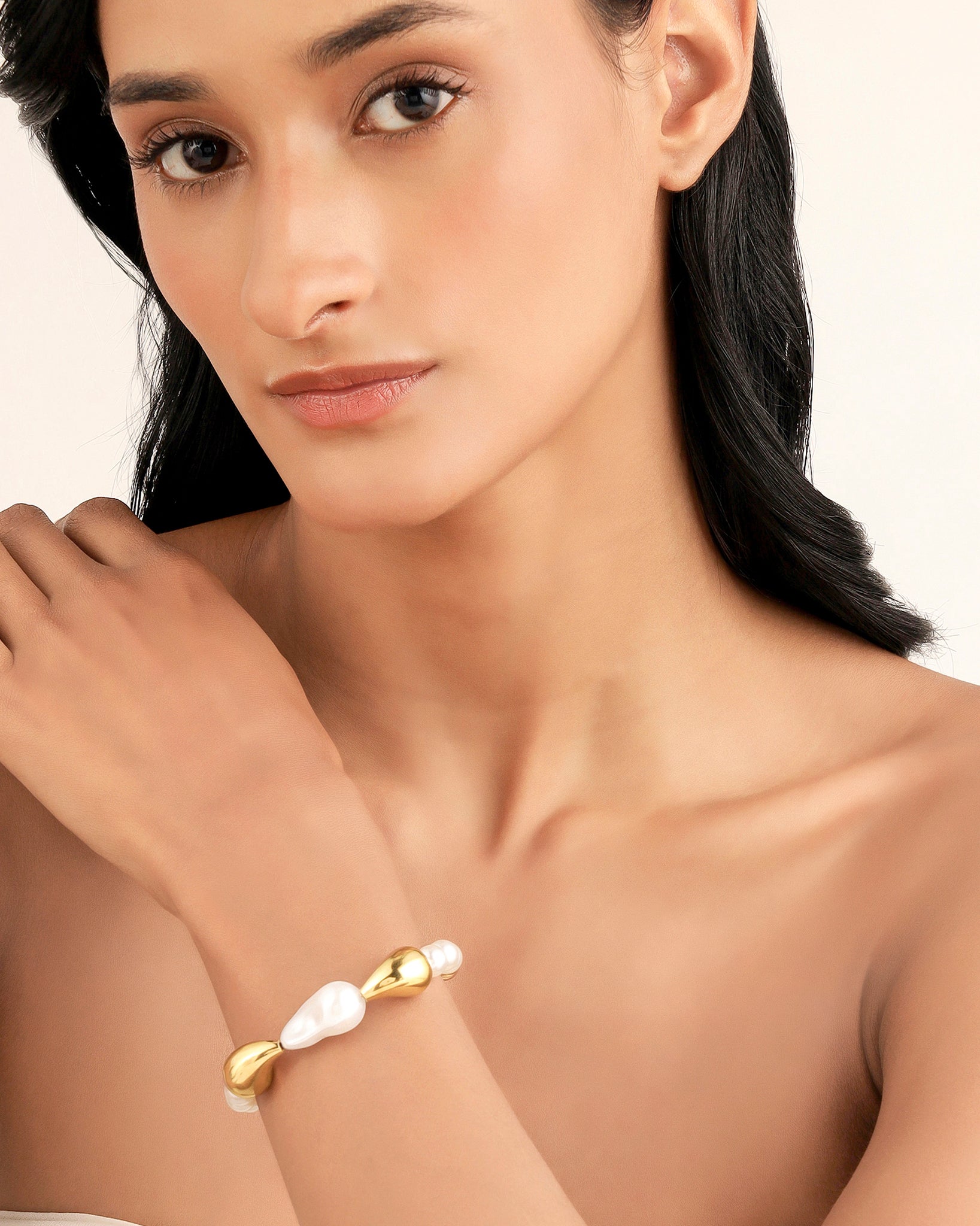 Auric Pearl 18K Gold Plated Bracelet