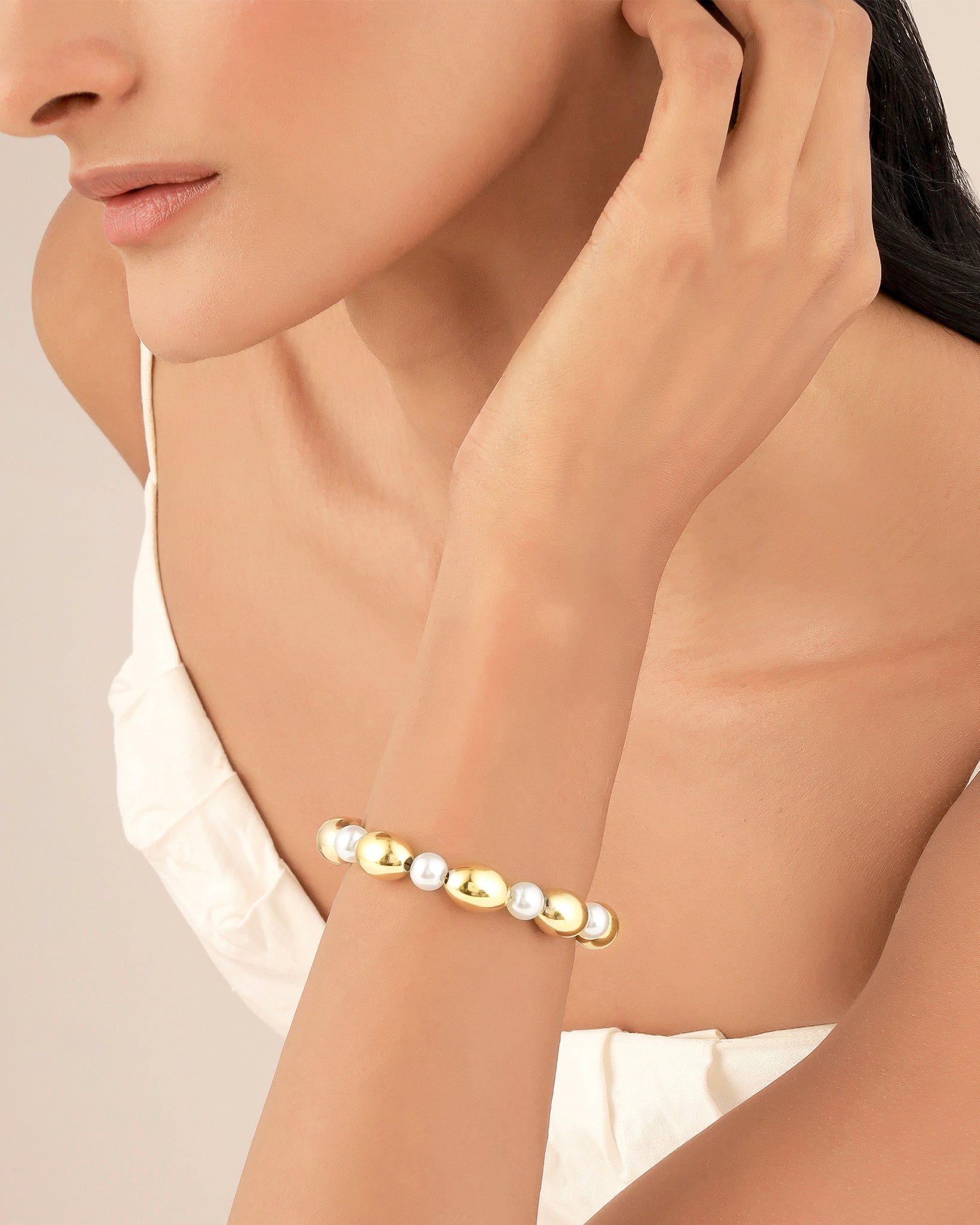 Dewdrop 22K Gold Plated Bracelet