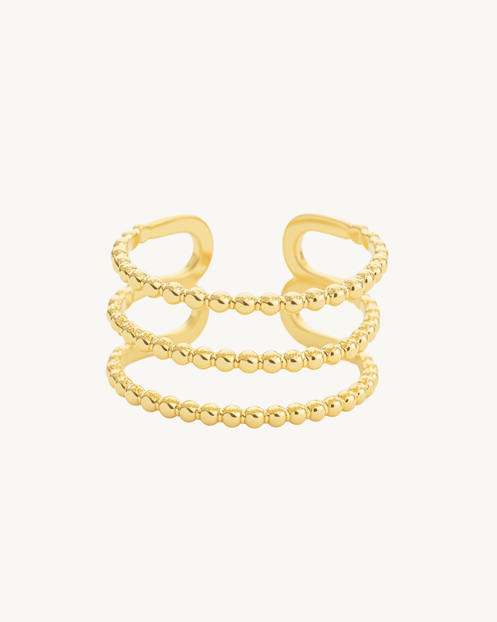 Trio Bond 18K Gold Plated Ring