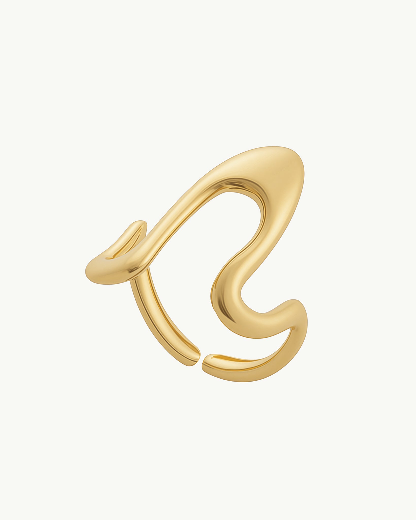 Curve 18K Gold Plated Ring