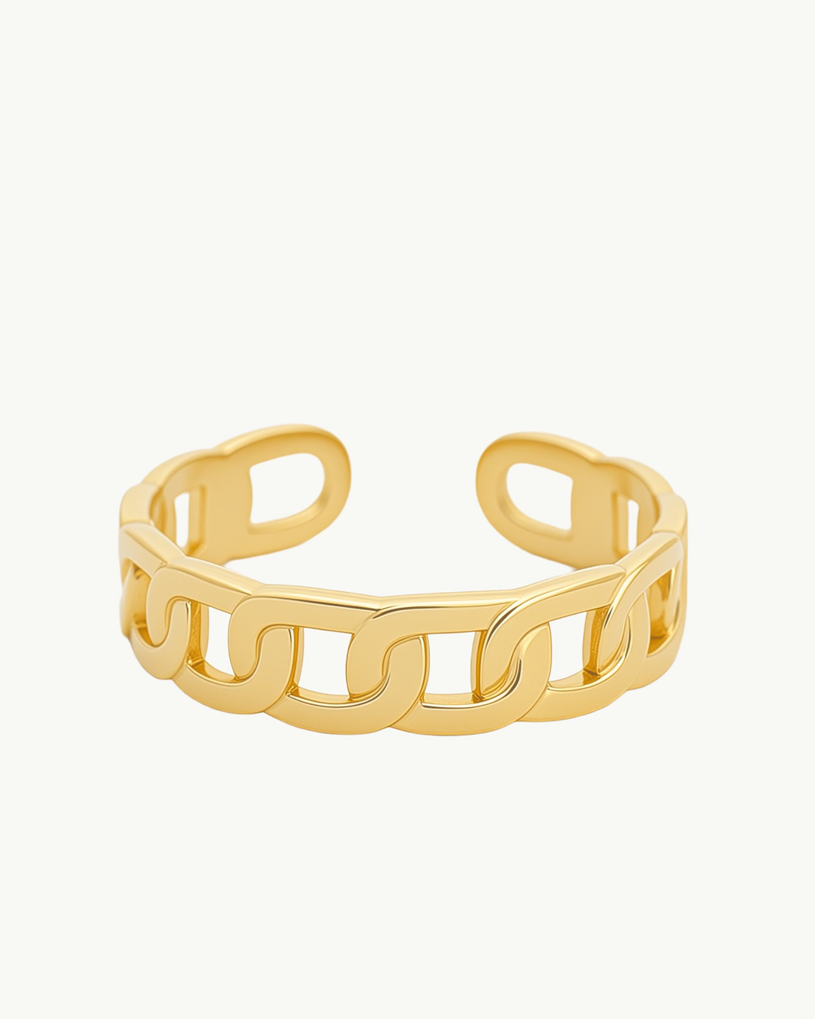 Minimal Link 18K Gold Plated Ring