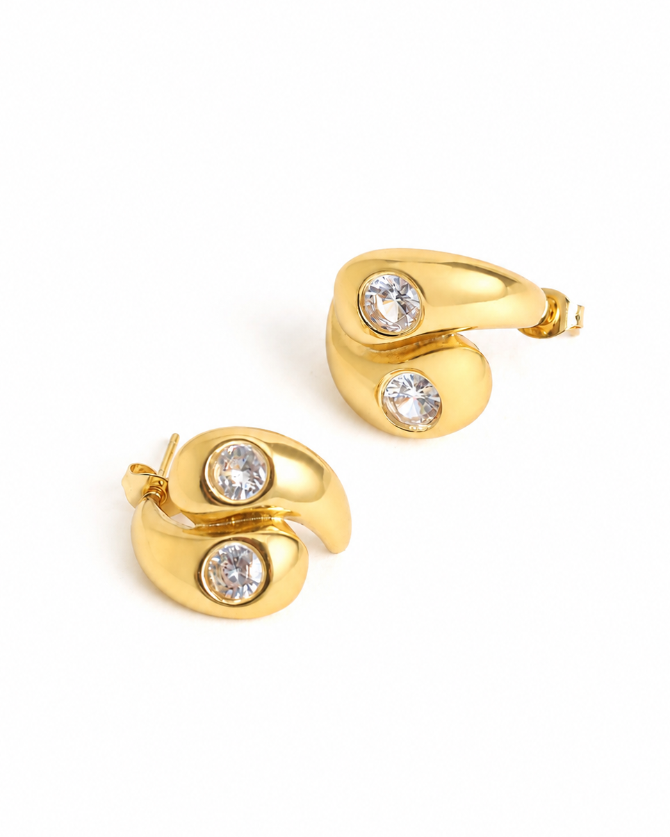 Crystal Melt 18K Gold Plated Earrings