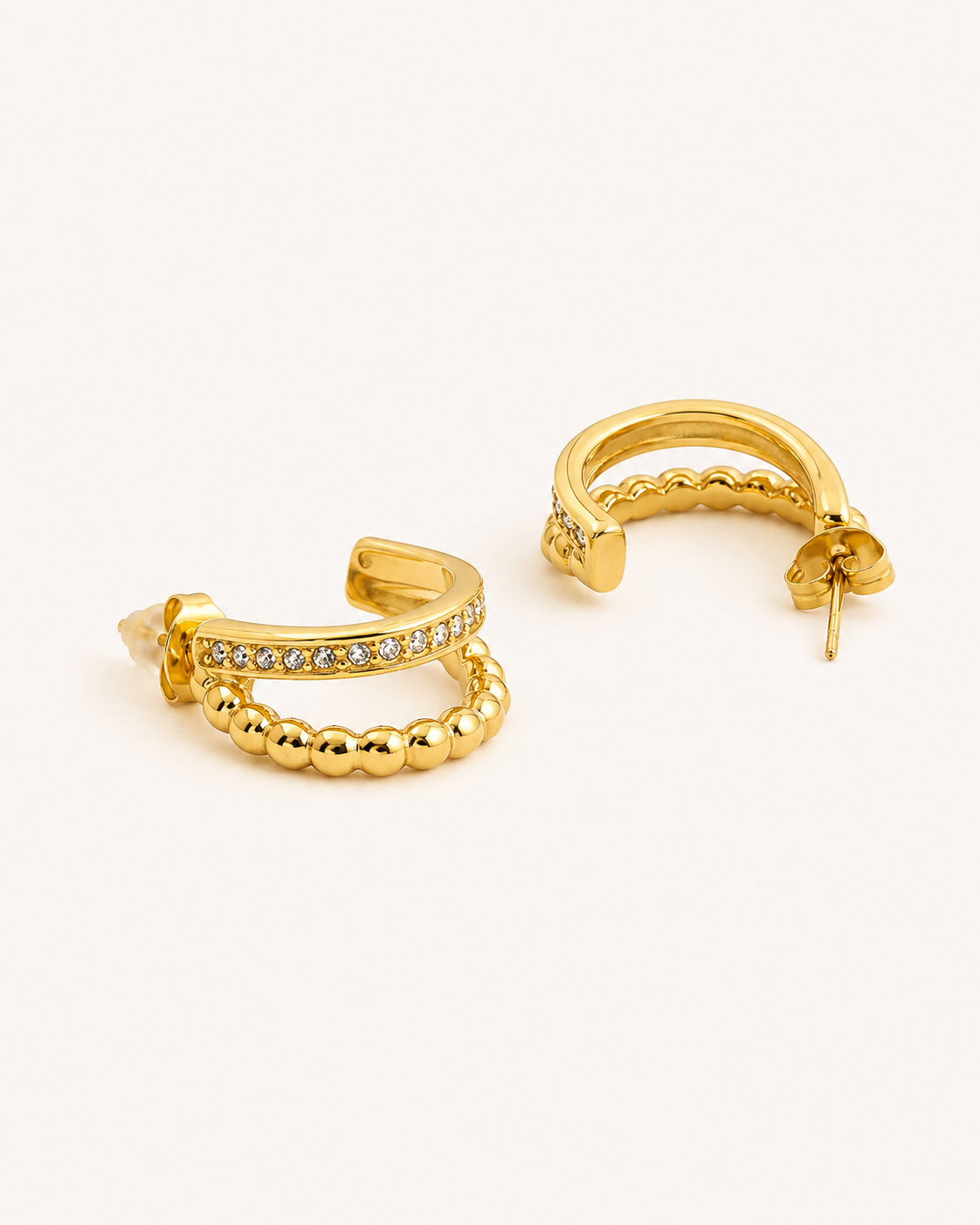 Evara Hoop 18K Gold Plated Earrings