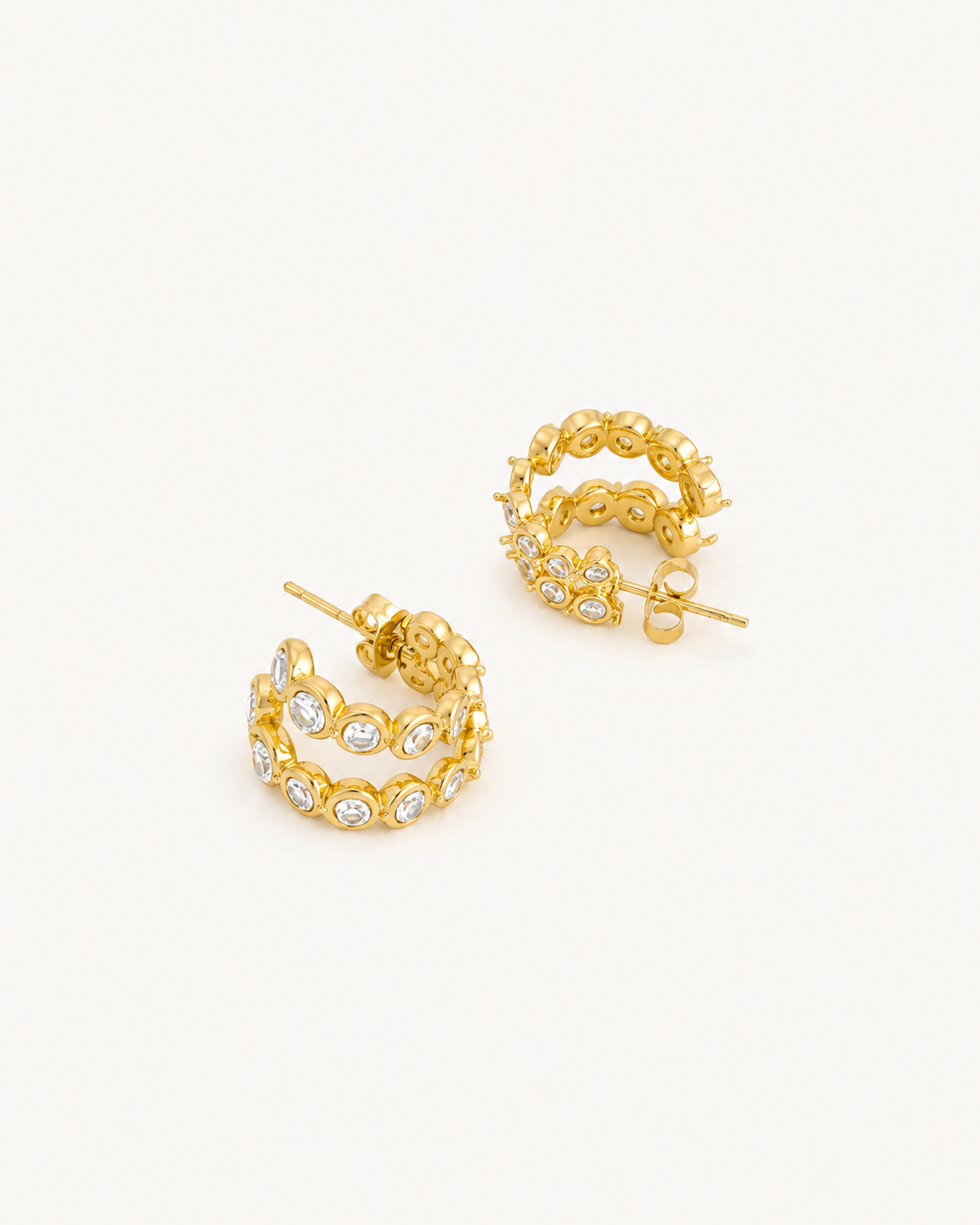 Eira Hoop 18K Gold Plated Earrings
