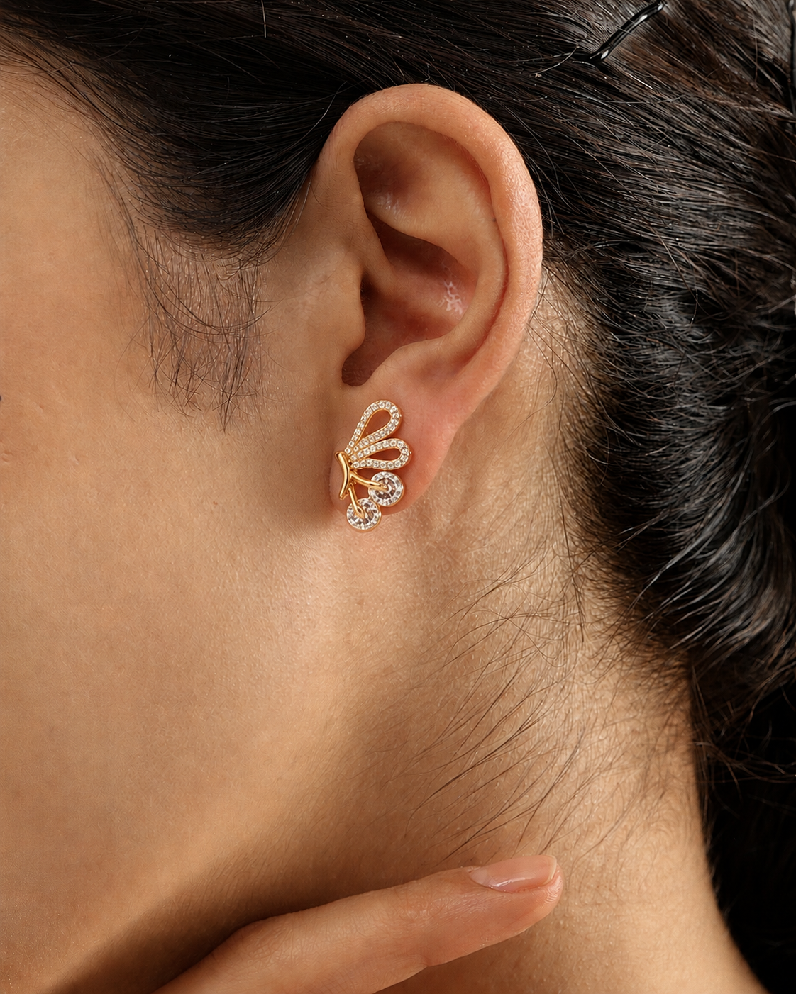 Butterfly 18K Gold Plated Earrings