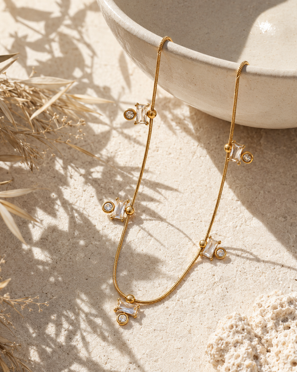 Elena 18K Gold Platged Necklace
