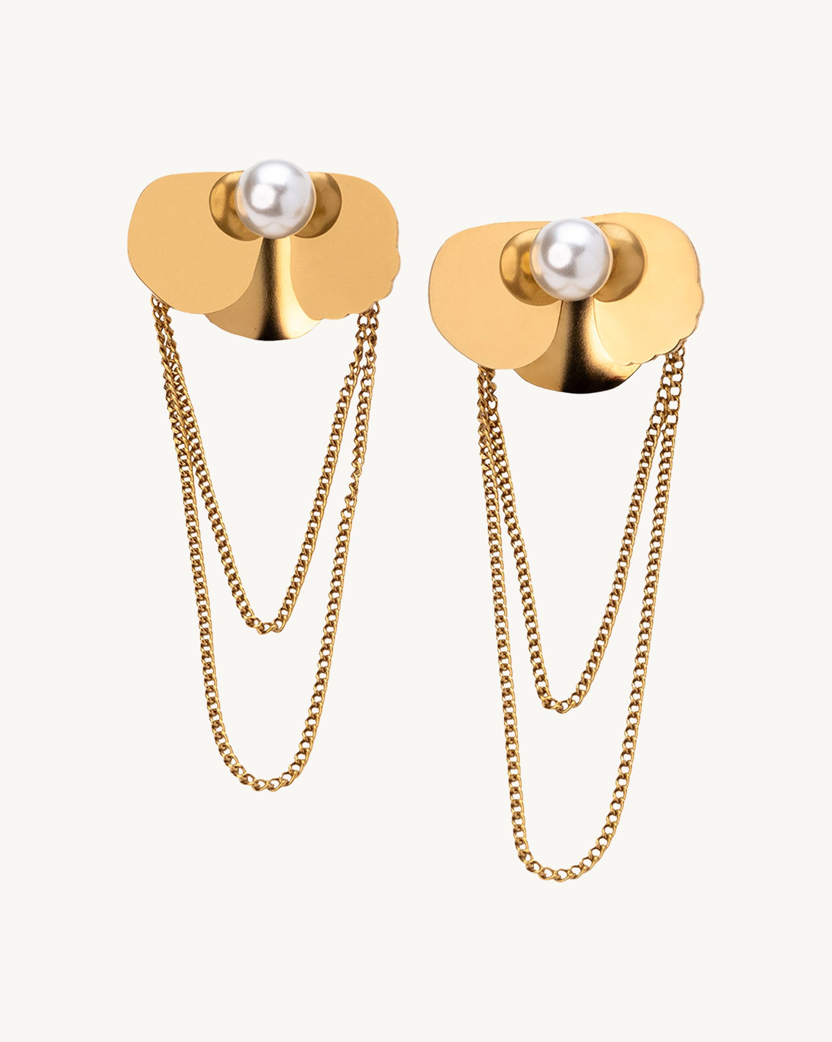Pearl Flower 18K Gold Plated Earrings