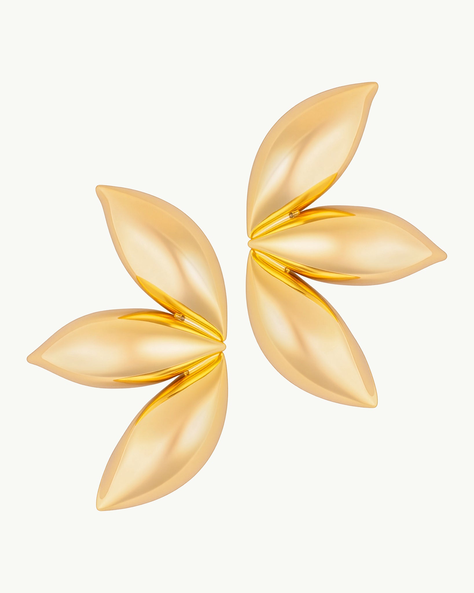 Petal Crest 22K Gold Plated Earrings